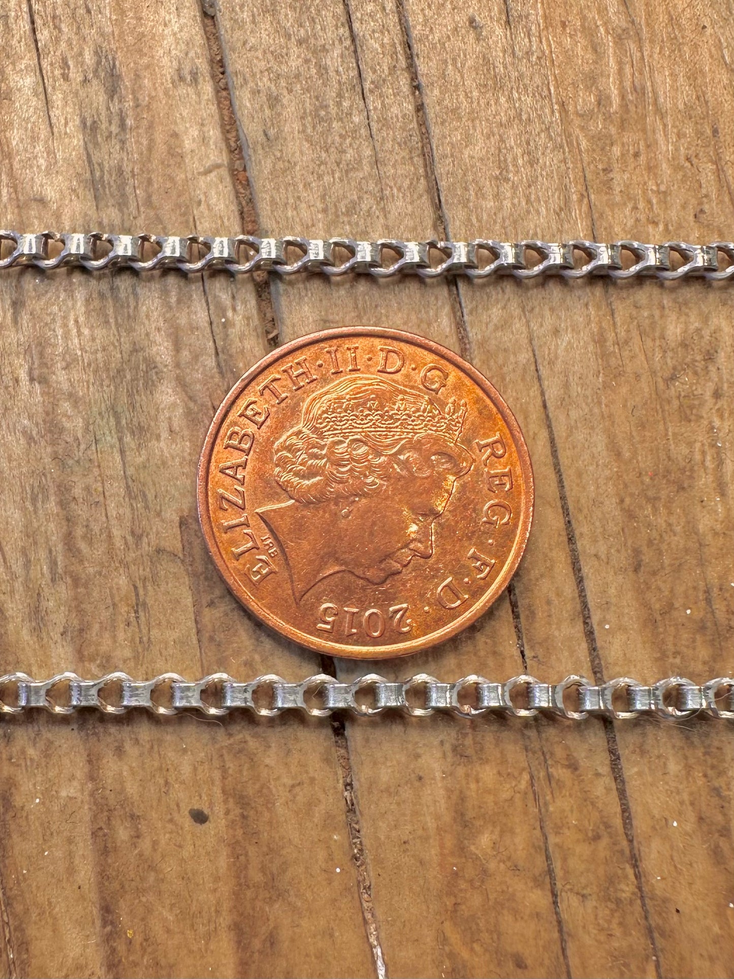 Einzigartige Gliederkette aus 925er Sterlingsilber, 50,8 cm lange Halskette