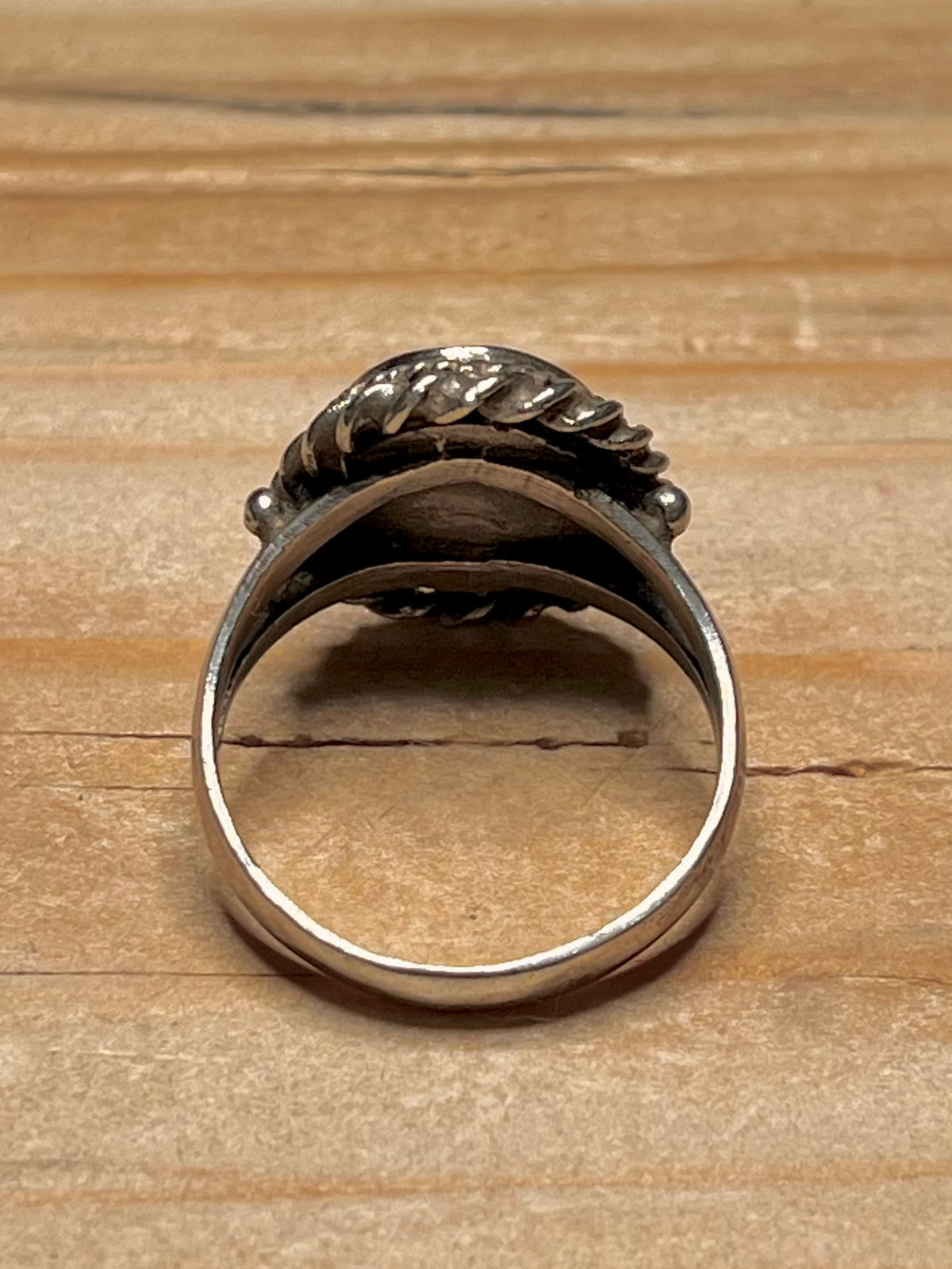 Navajo Style Turquoise Oval 925 Sterling Silver Size T1/2 Ring