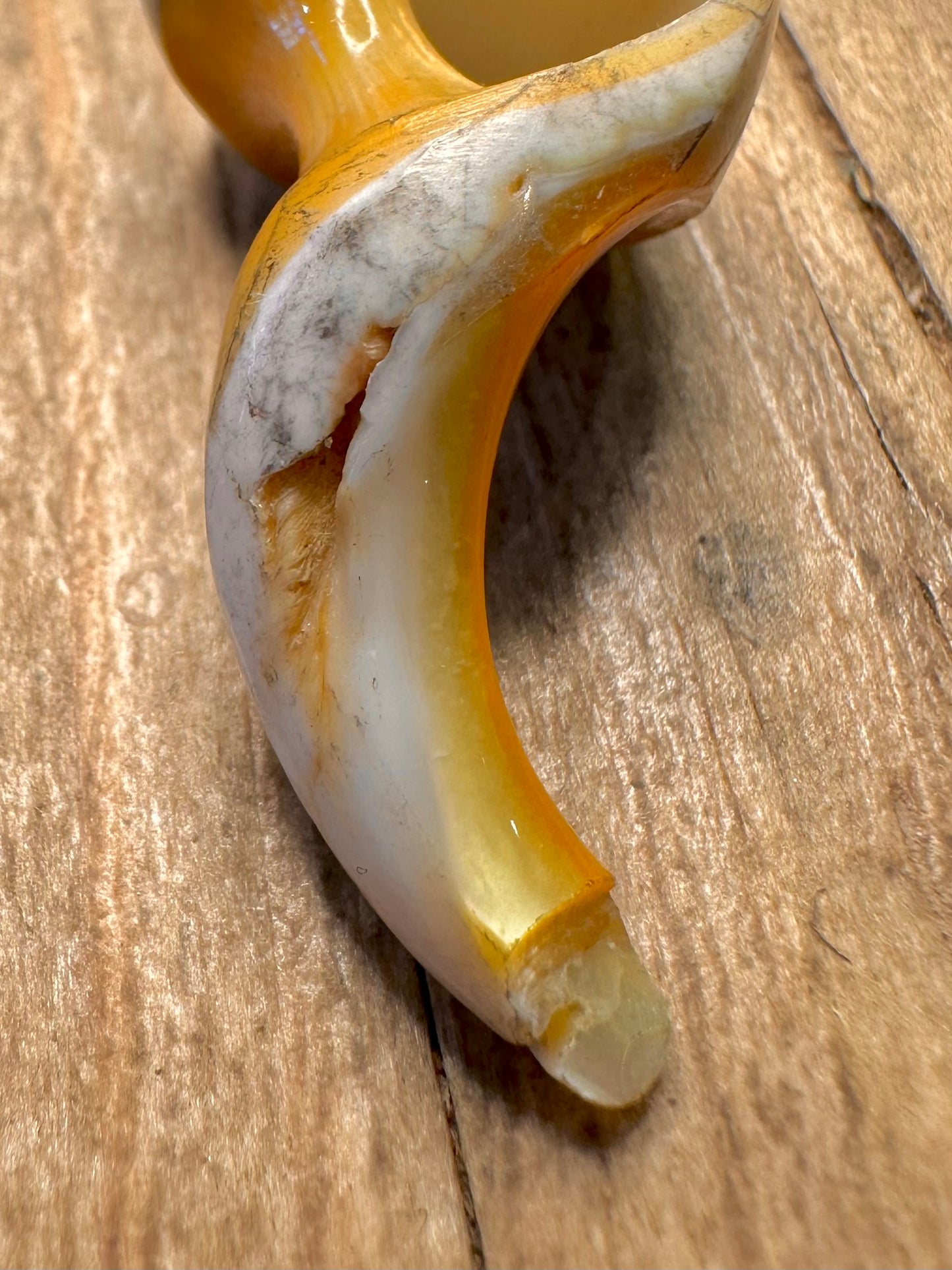 Vintage Natural Shell Twisted 925 Sterling Silver Pendant