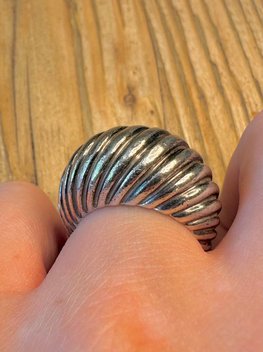 Modernist Croissant Style Kit Heath 925 Sterling Silver Size O Ring