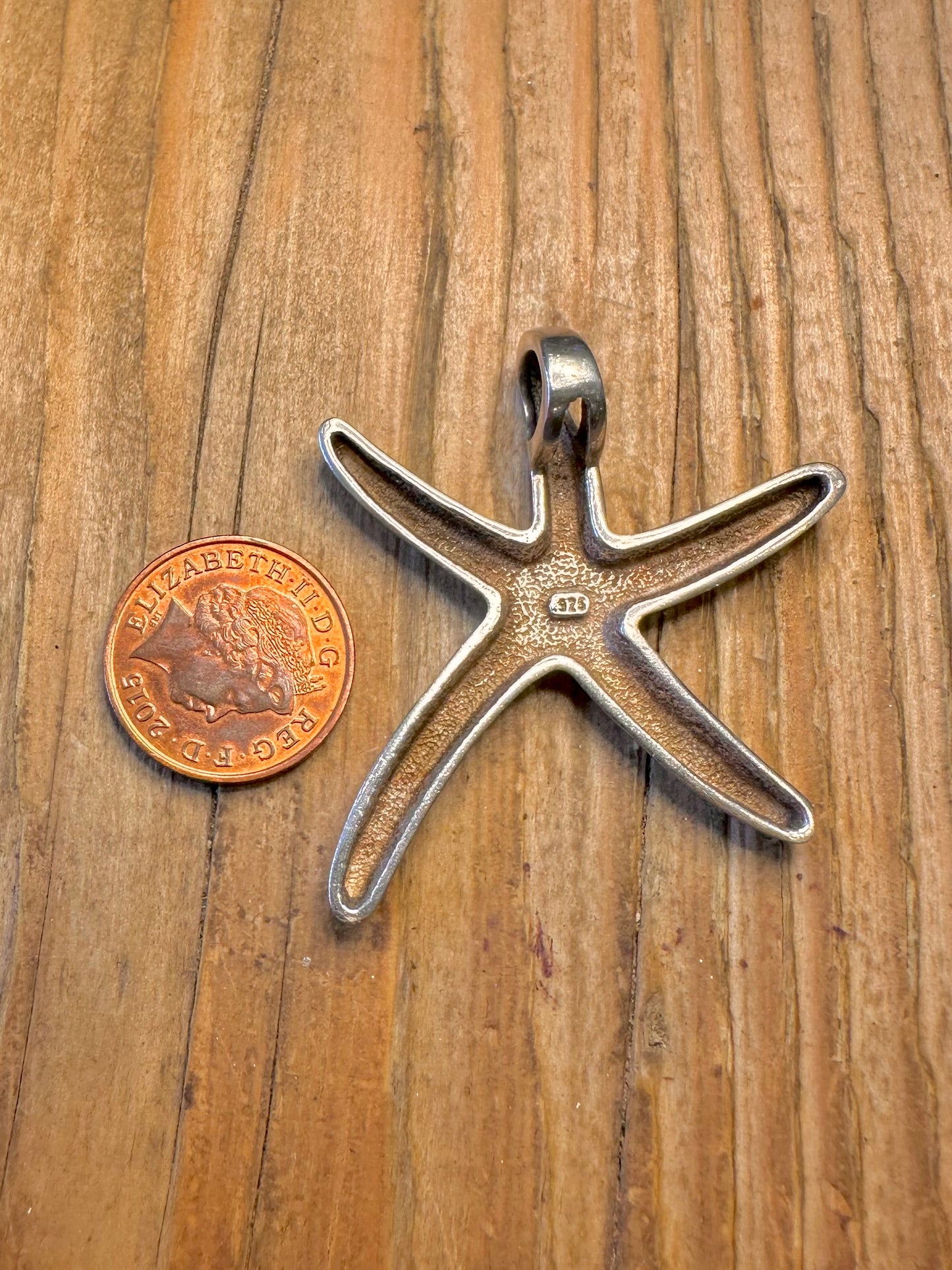 Abstract Star Fish 925 Sterling Silver Pendant