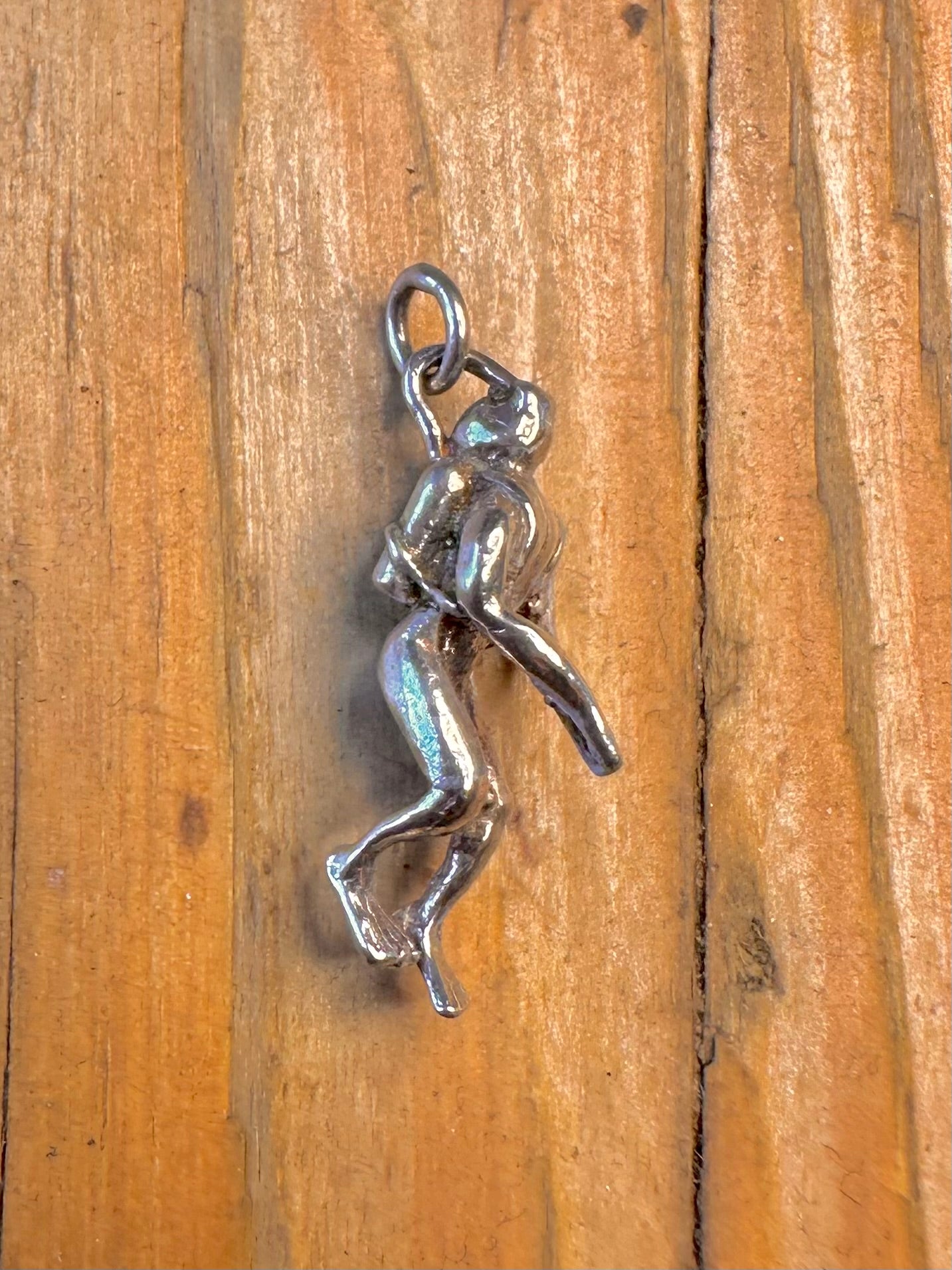 Scuba Diver 925 Sterling Silver Charm Pendant