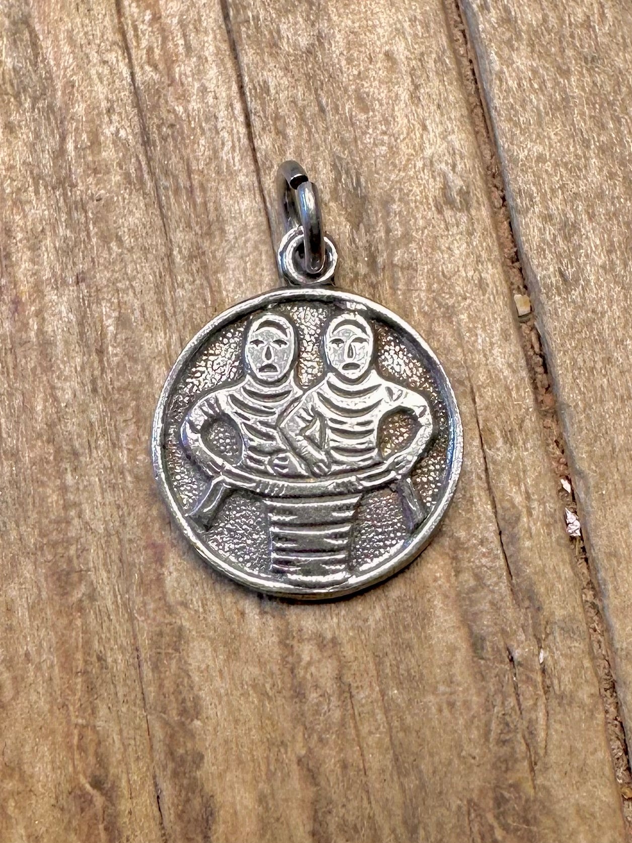 Gemini Sternzeichenkreis 925 Sterling Silber Anhänger
