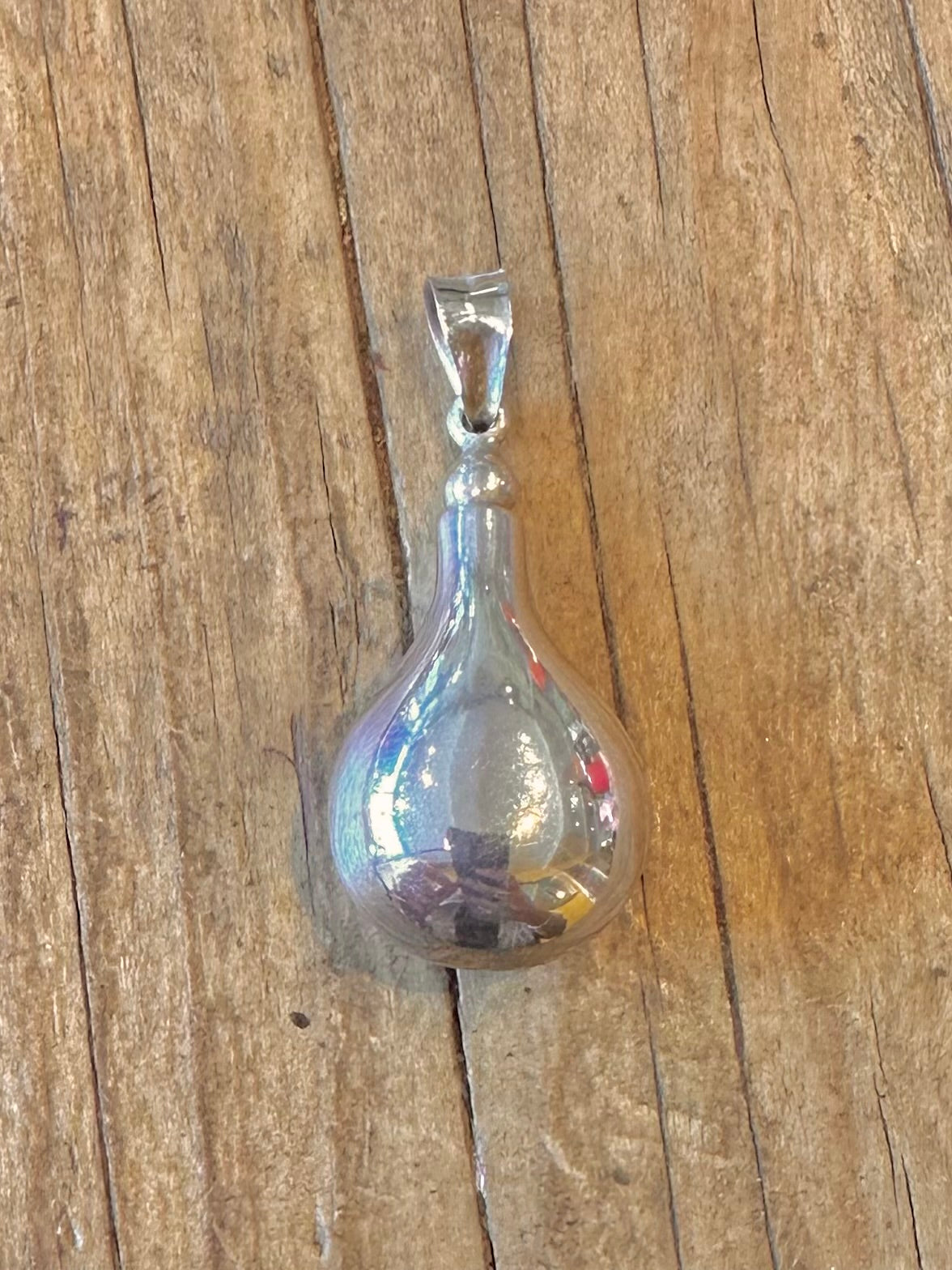 Teardrop Perfume Bottle Snuff 925 Sterling Silver Pendant
