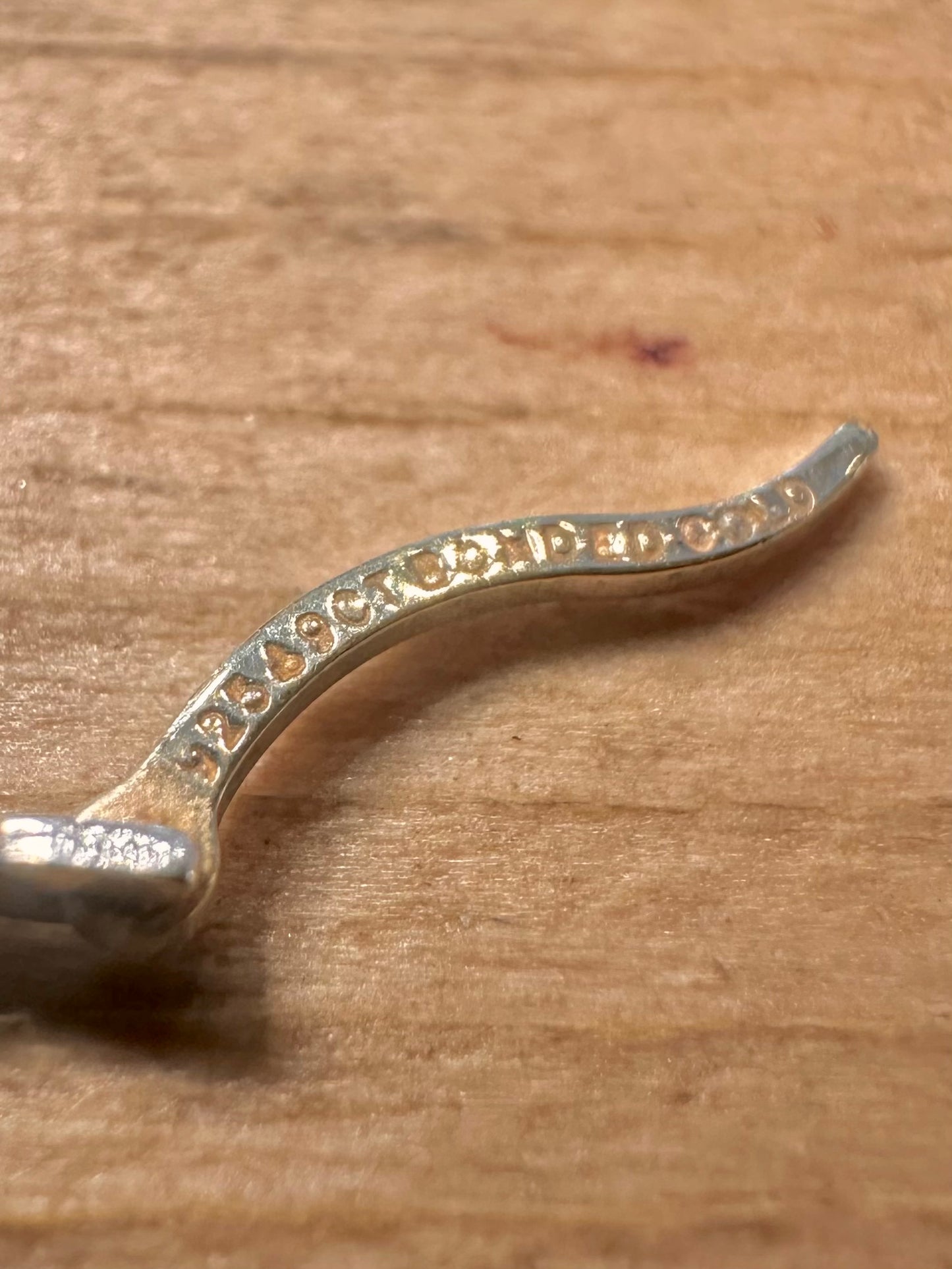 Vintage 9ct Bonded 925 Silver Hoop Earrings