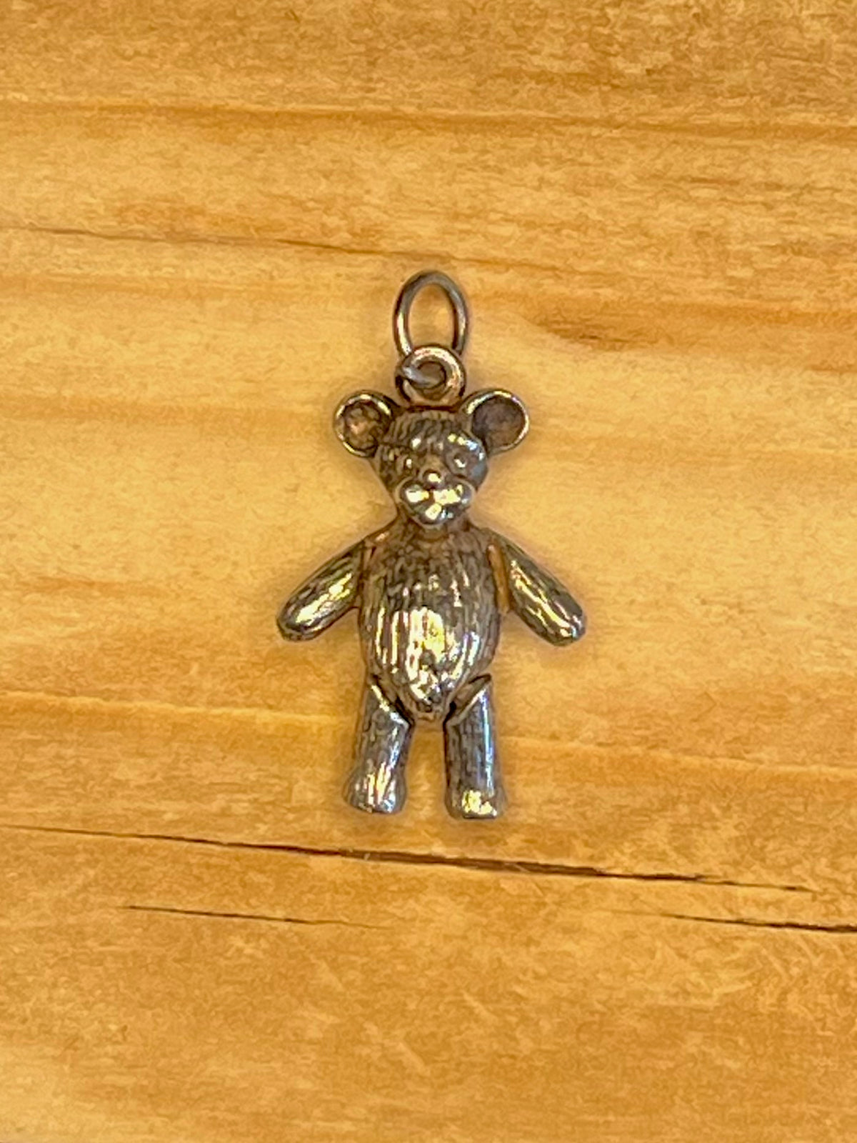 Small Teddy Bear Articulated 925 Sterling Silver Pendant