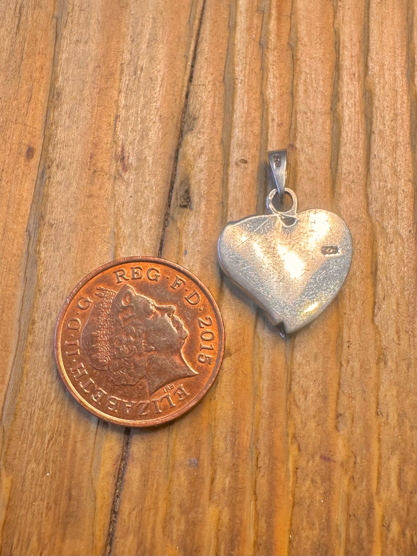 Abalone Heart Swirl 925 Sterling Silver Pendant