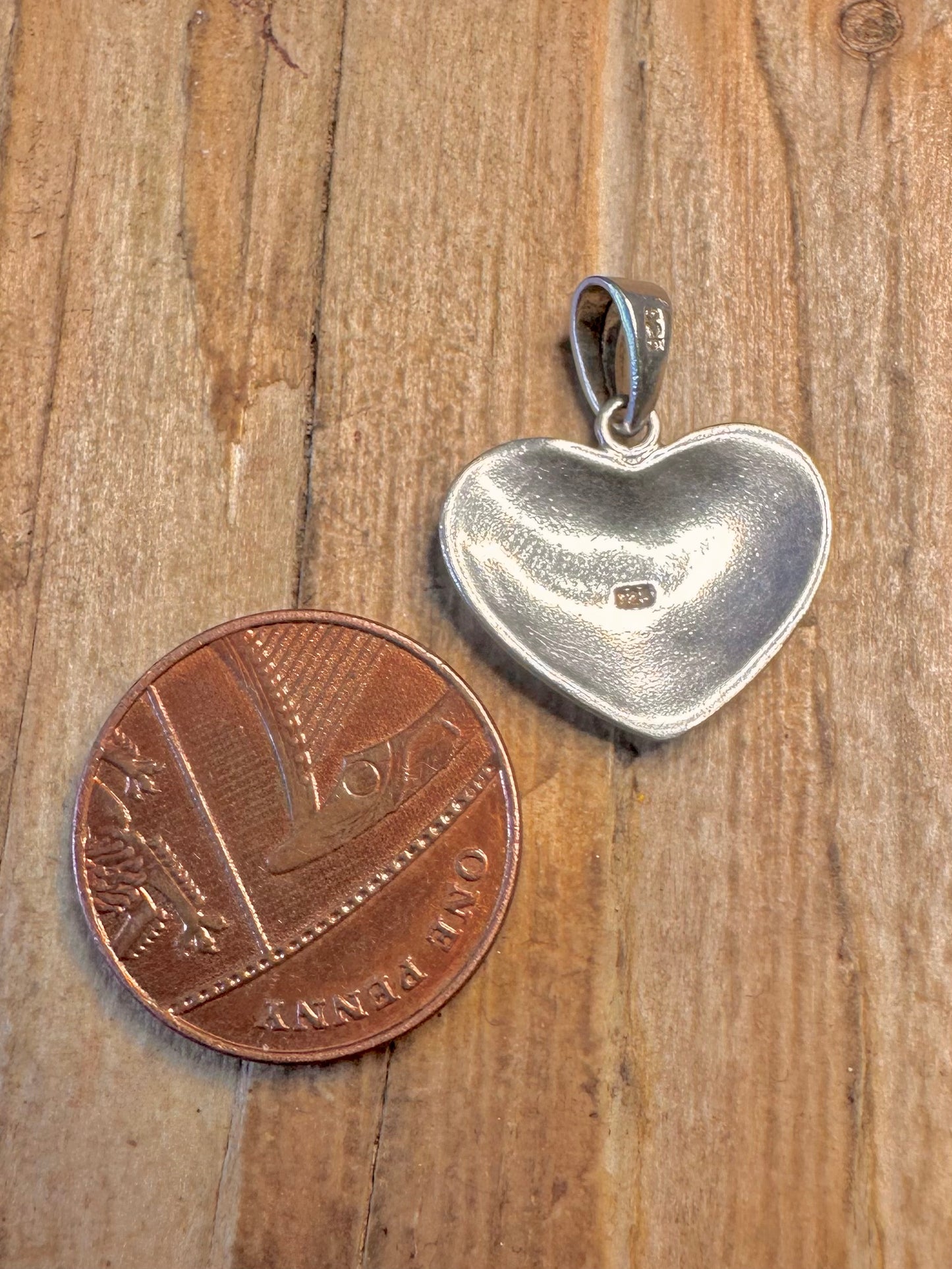 Vintage Heart 925 Sterling Silver Pendant