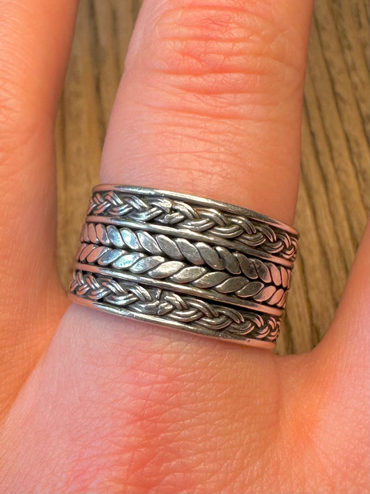 Suarti Wide Band 925 Sterling Silver Size V1/2 Ring