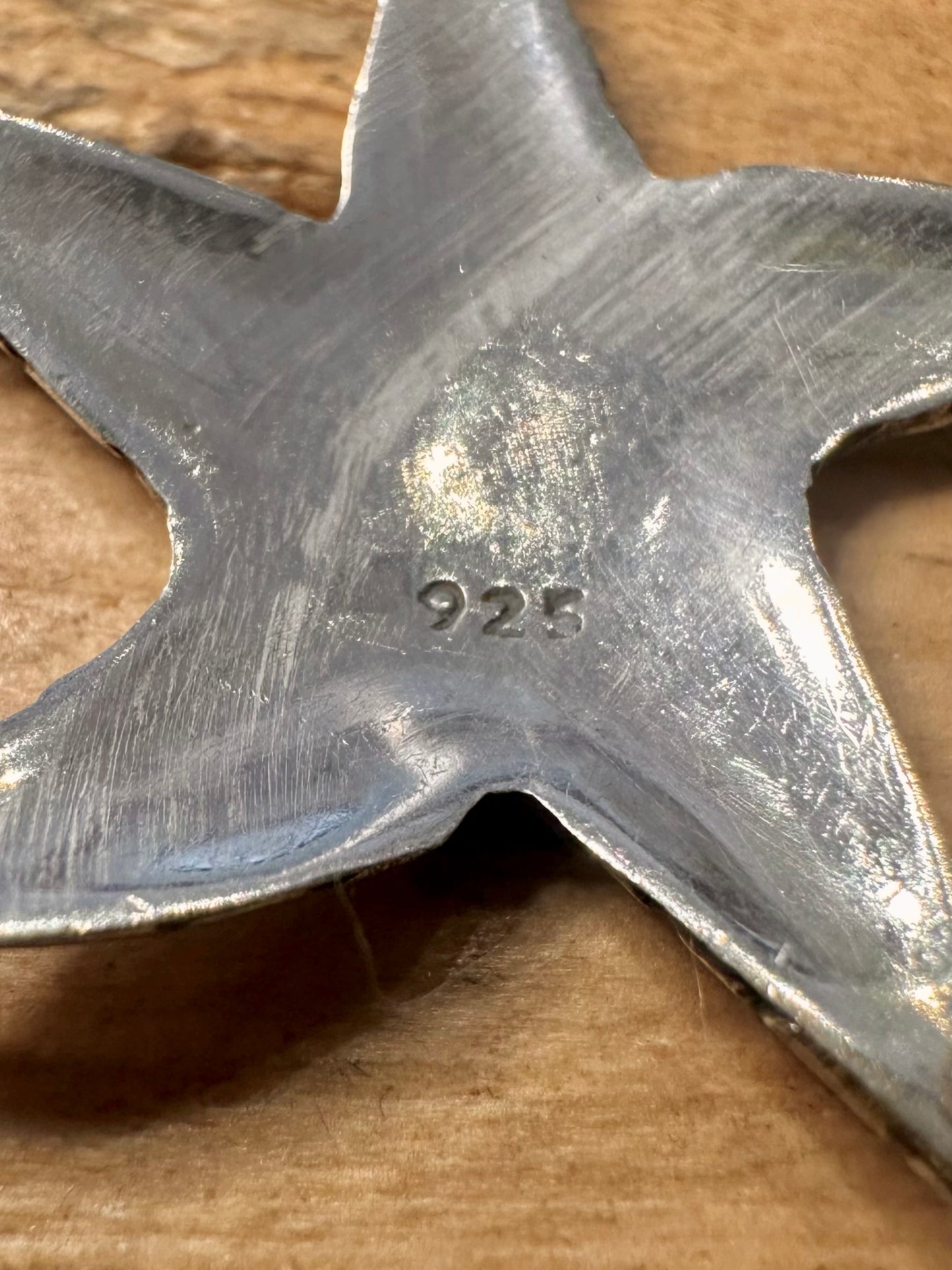 Abstract Filigree Starfish 925 Silver Pendant