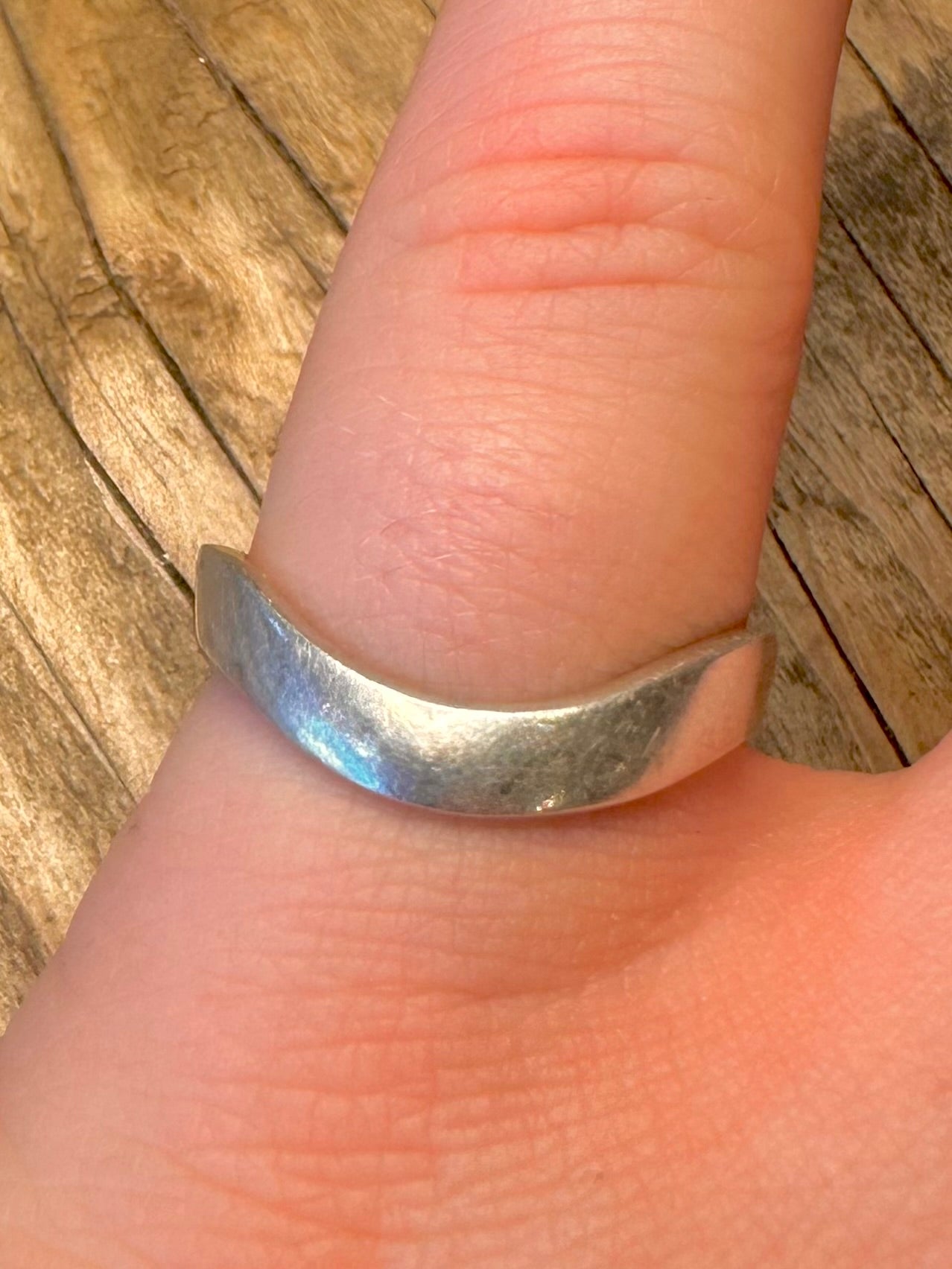 Gewellter Ring Größe P aus 925er Sterlingsilber