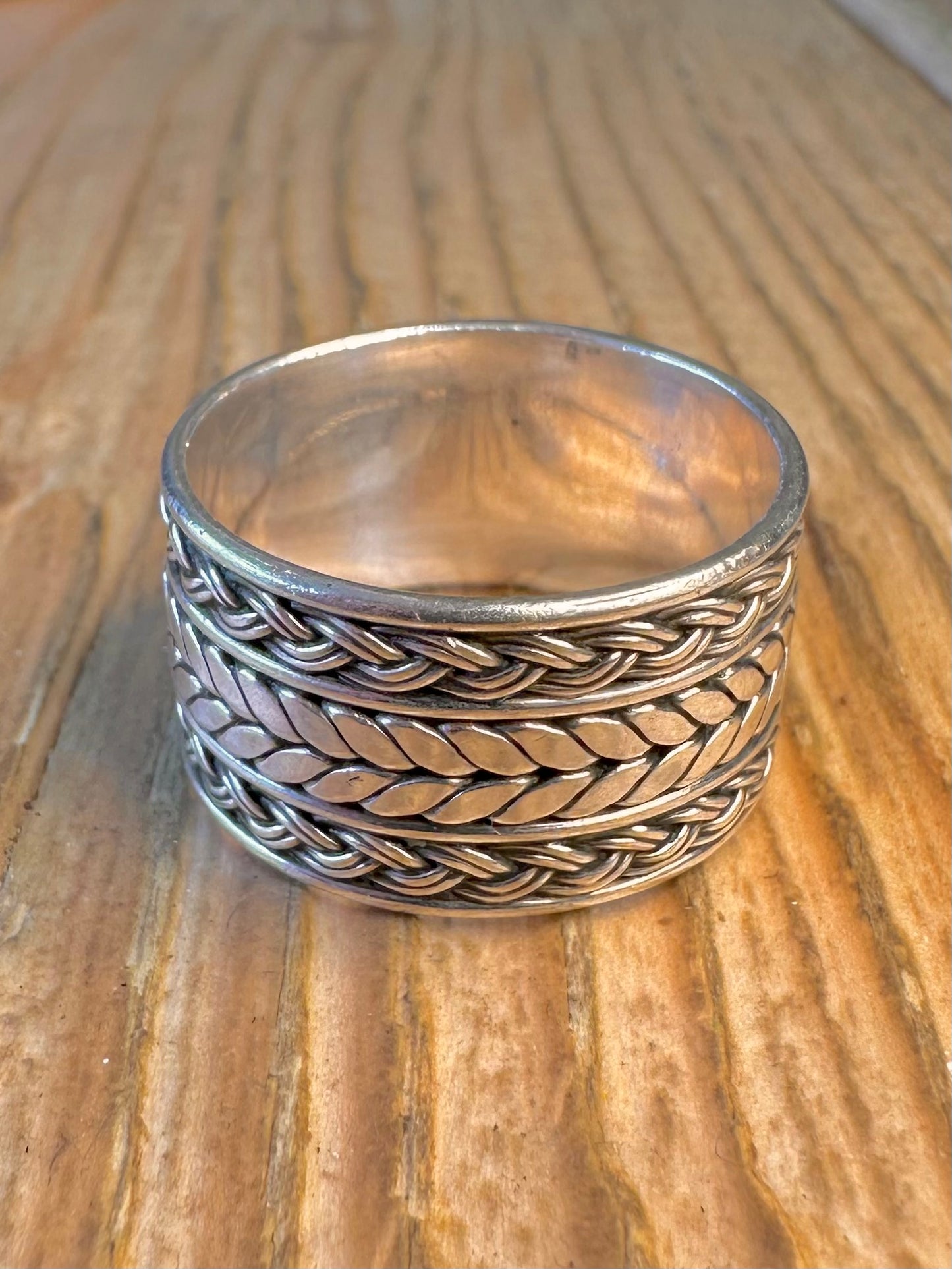 Suarti Wide Band 925 Sterling Silver Size V1/2 Ring