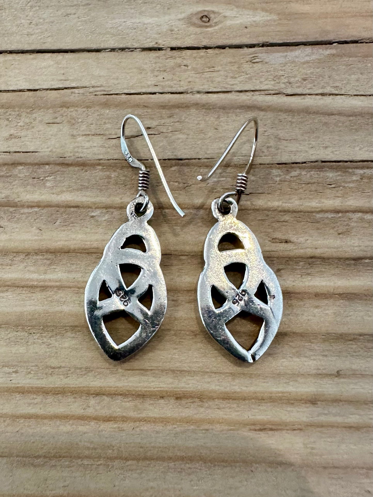 Vintage Celtic Knot 925 Silver Earrings