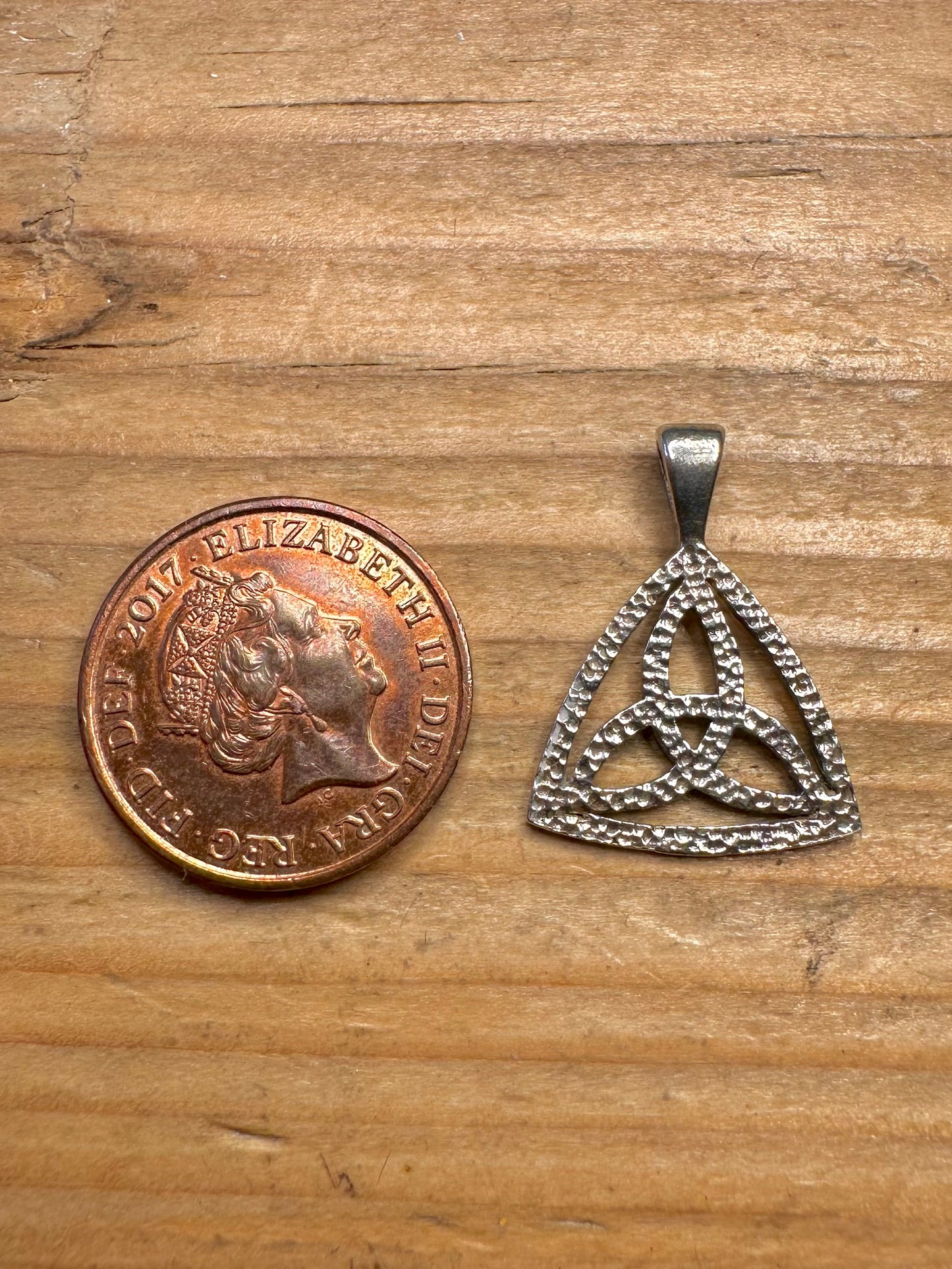 Celtic Knot Triangle 925 Sterling Silver Pendant