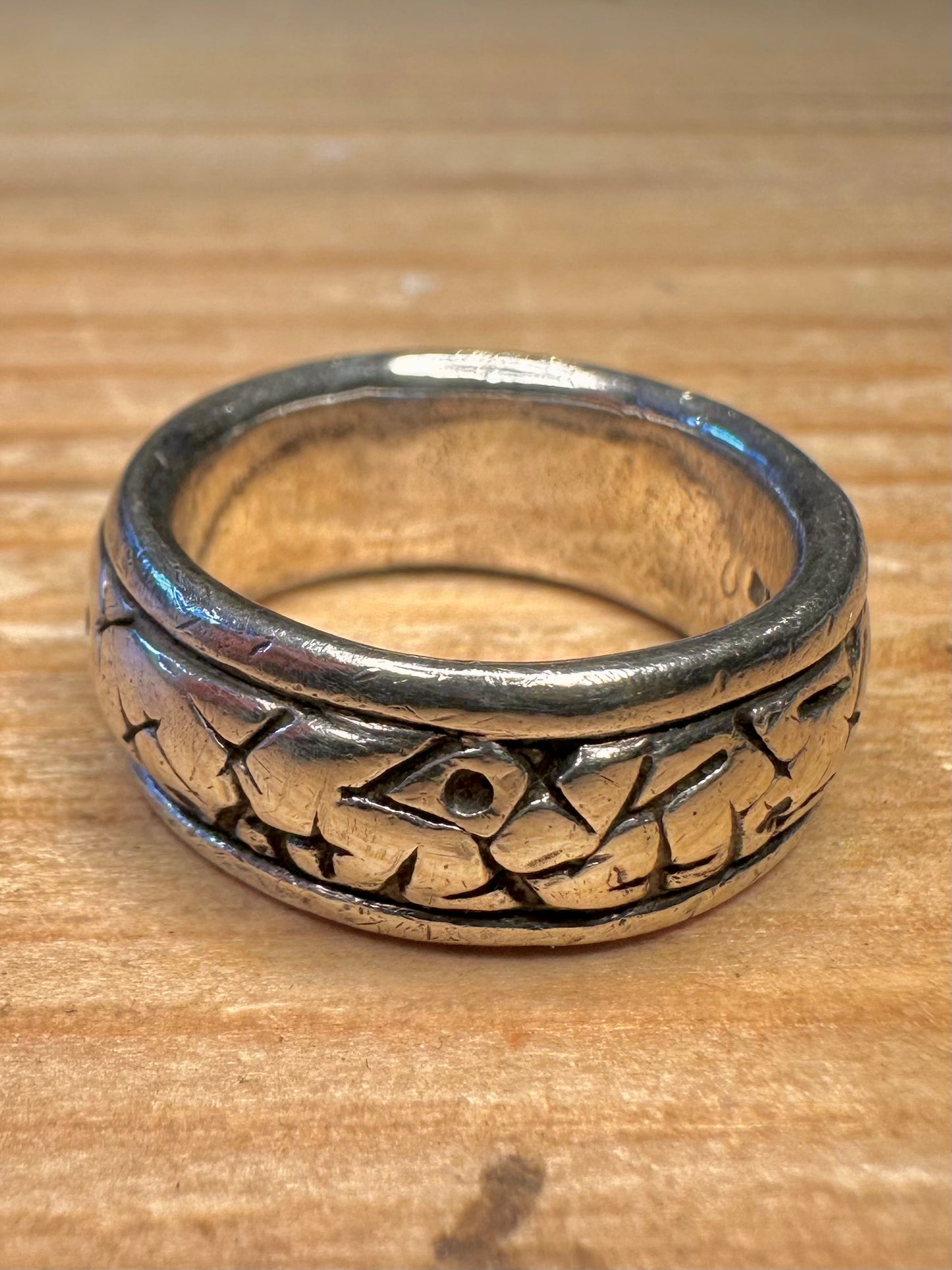 Vintage 1993 Dower and Hall X Shaped Band 925 Sterling Silver Size P Ring