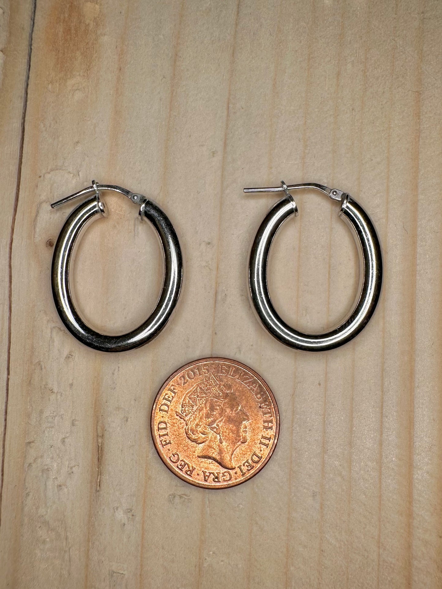 Chunky Hoop 925 Sterling Silver Earrings