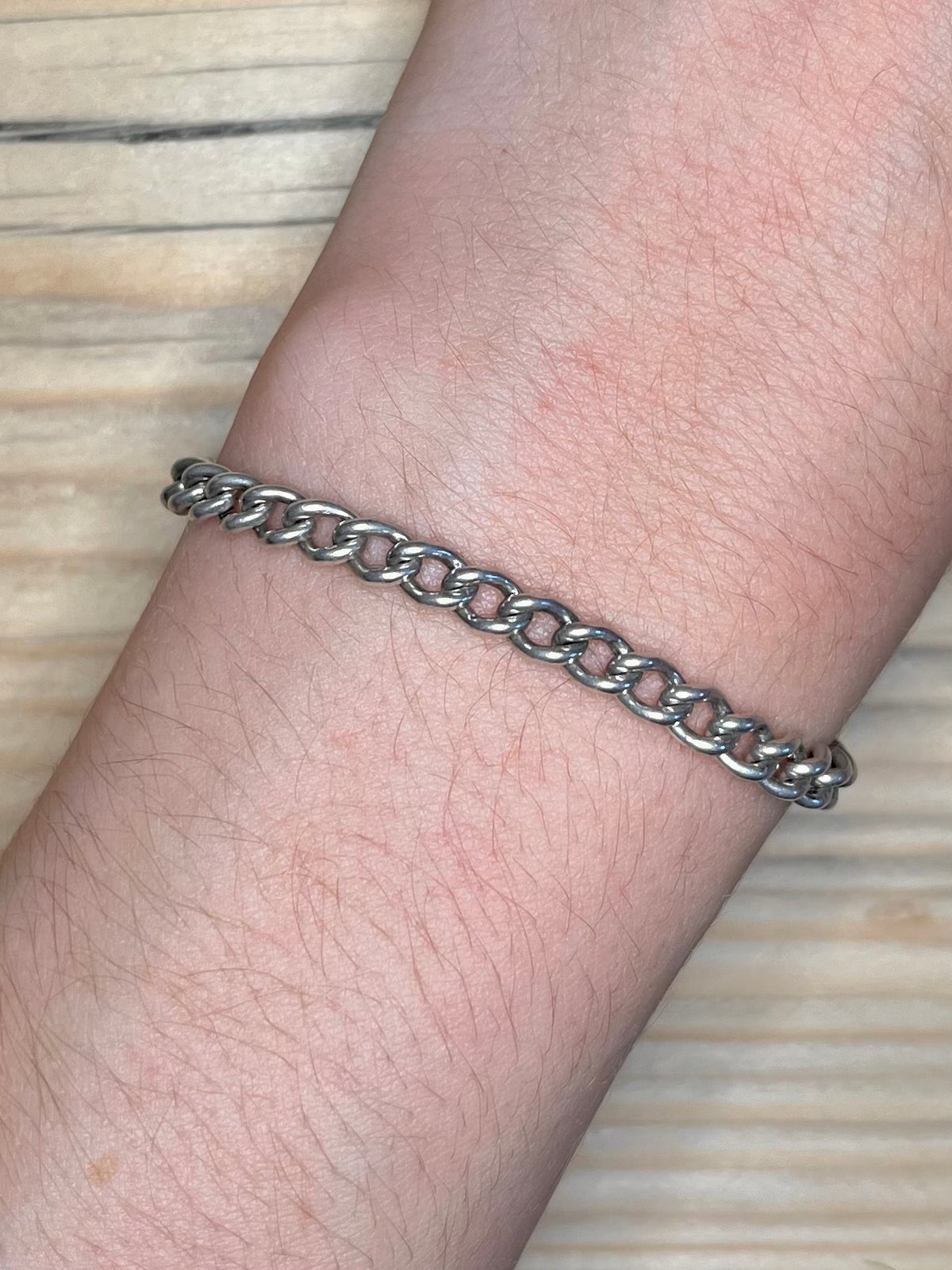 Curb Chain with Safety Chain 925 Sterling Silver 7.2 Inch Bracelet