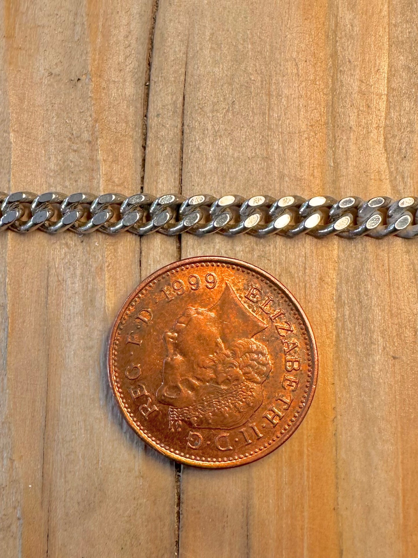 Vintage Close Link Curb Chain 925 Silver Hallmarked 20 inch Necklace