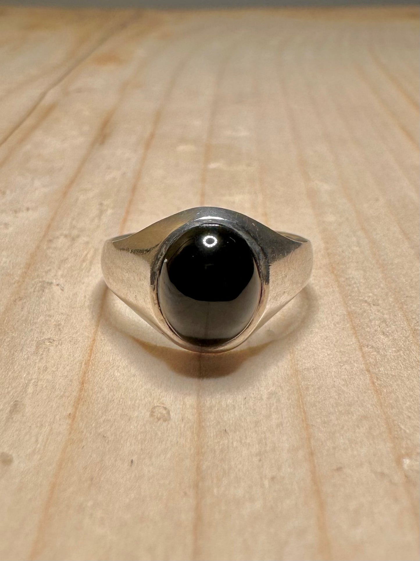 Onyx Signet 925 Sterling Silver Size O Ring