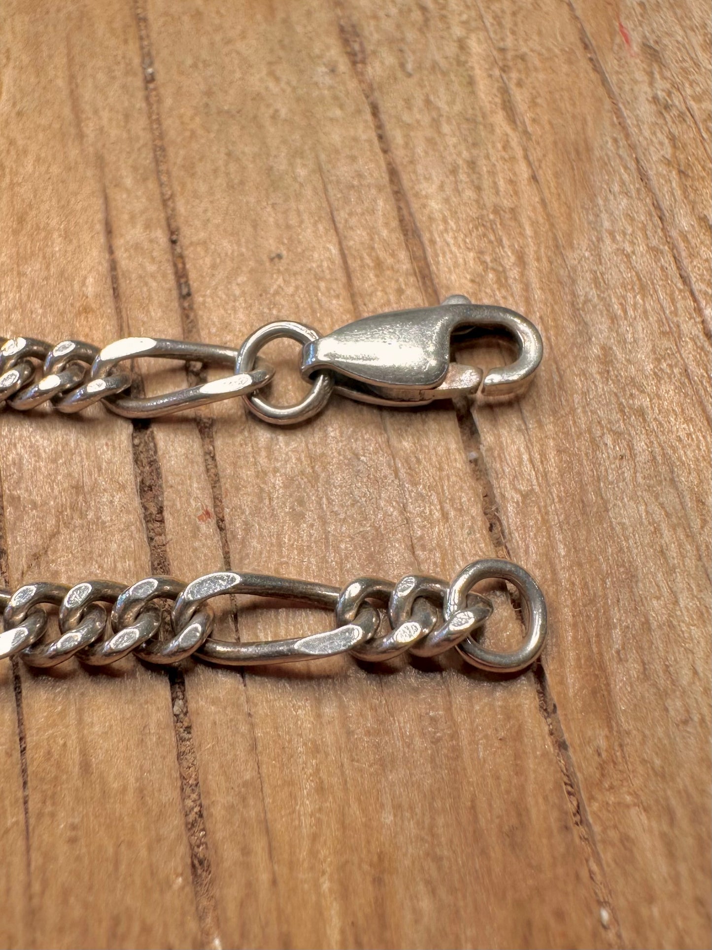 Vintage Figaro Chain 925 Sterling Silver 24.5 inch Necklace