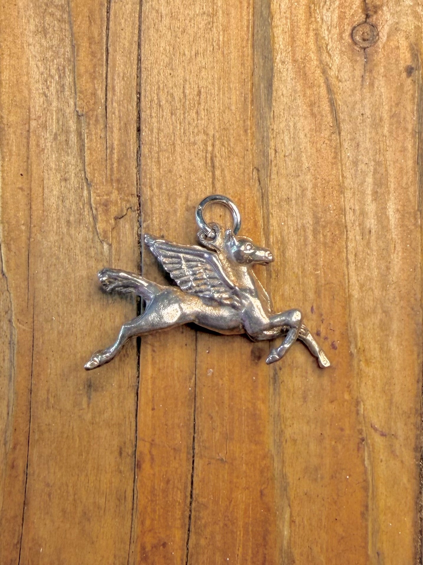 Pegasus Flying Charm 925 Sterling Silver Pendant