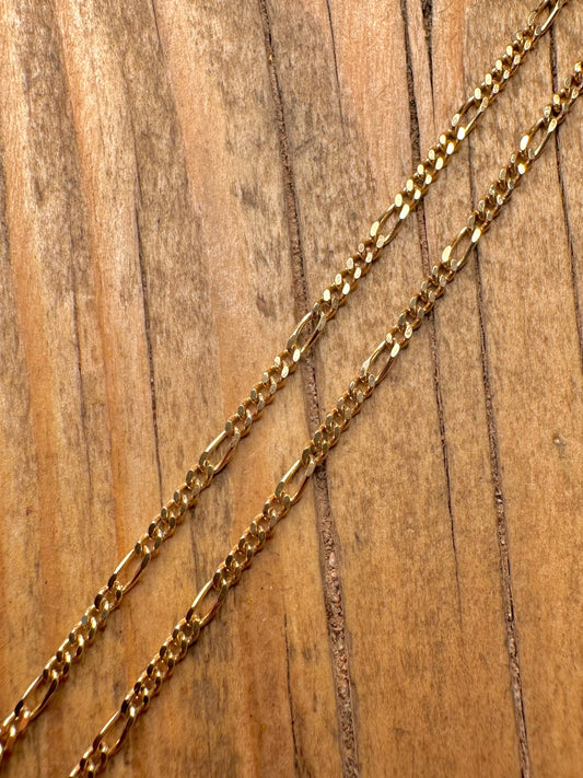 9ct Gold 1987 Figaro Chain 18 inch Necklace