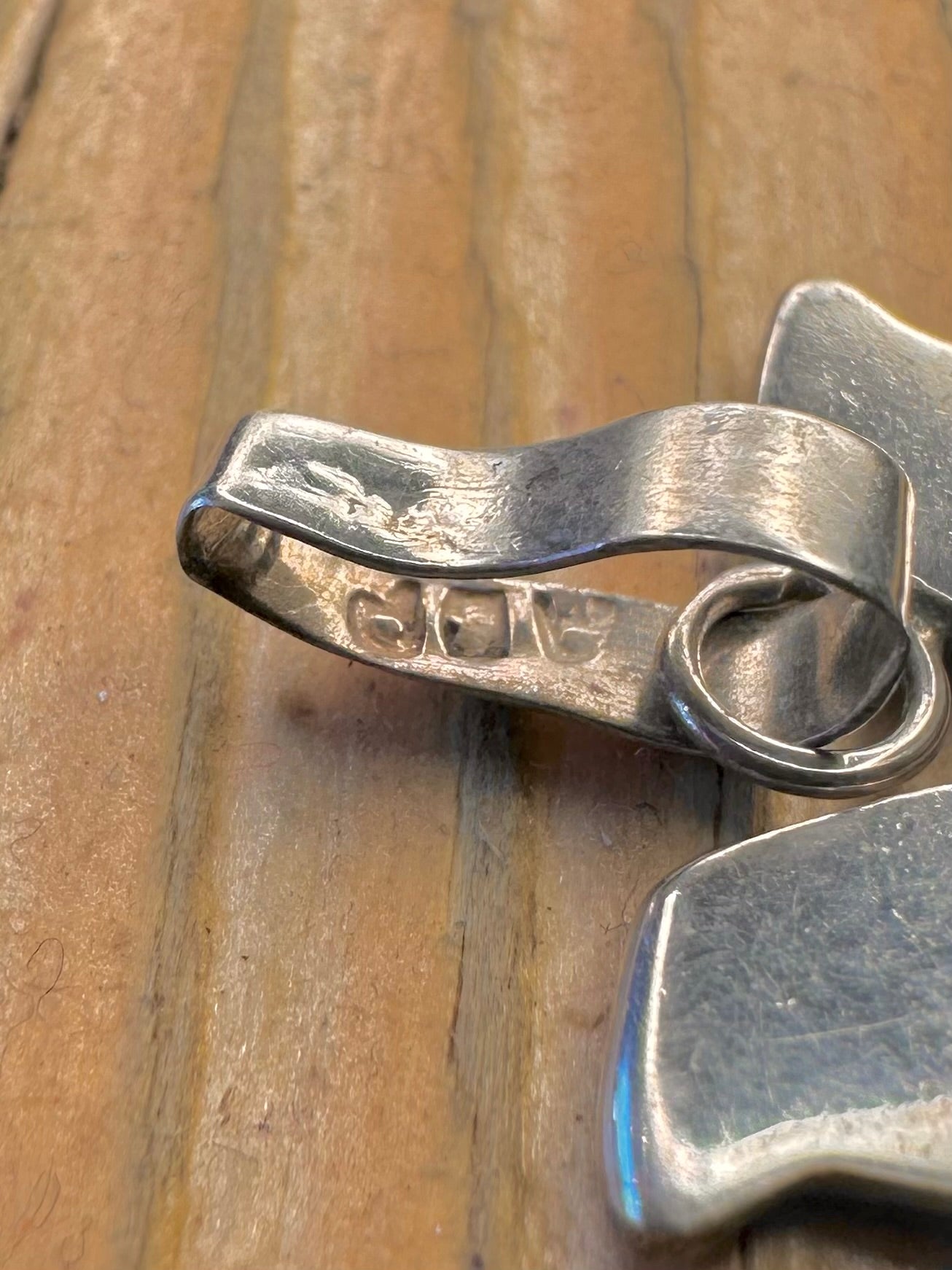 Block Style Letter M 925 Sterling Silver Pendant