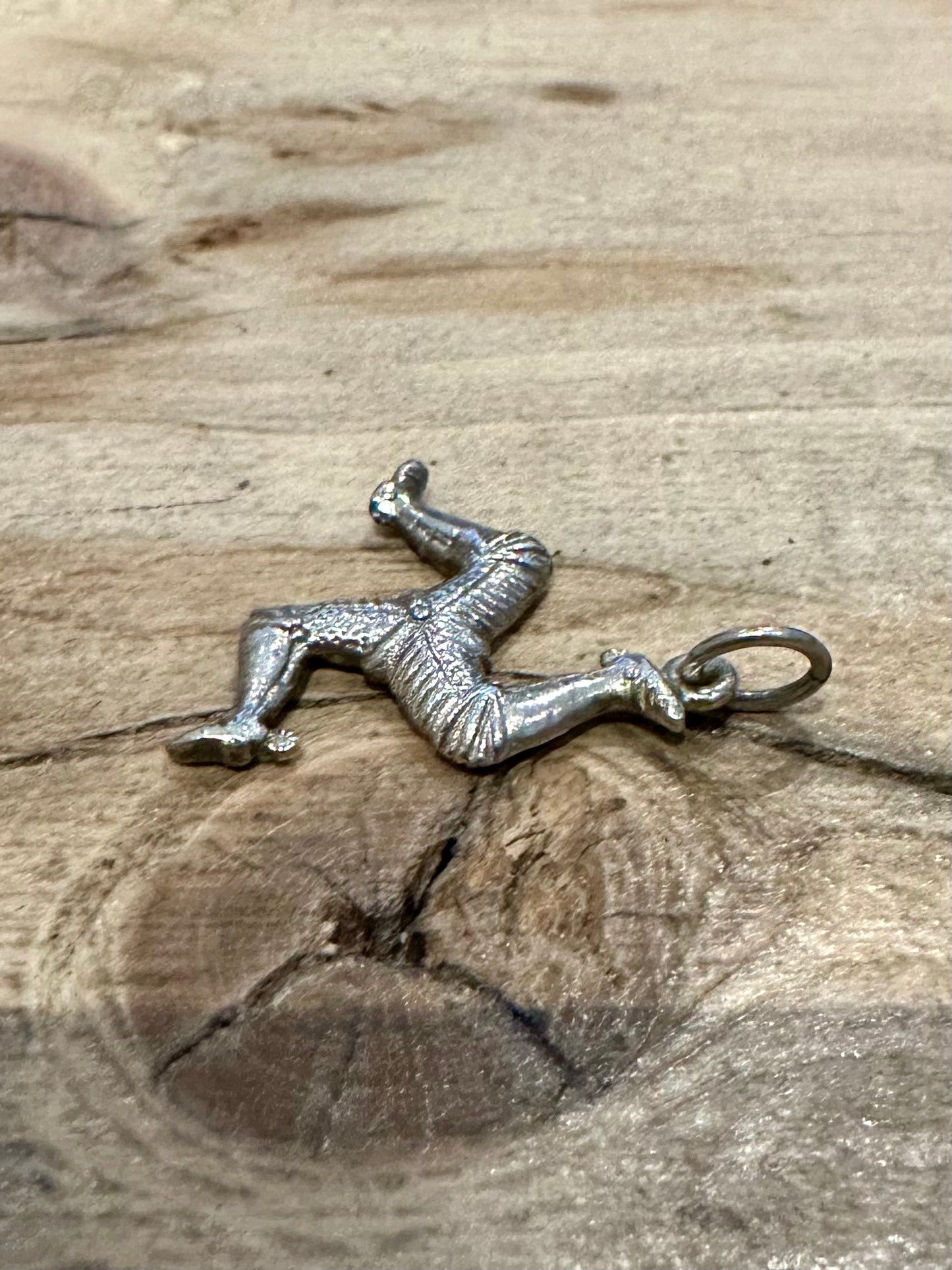 Vintage Isle of Man Three Leg 925 Silver Pendant