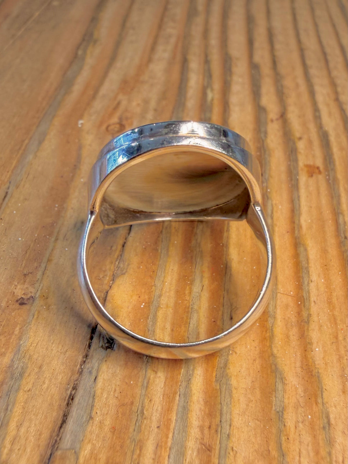 Shiva Eye Shell 925 Sterling Silver Size R Ring