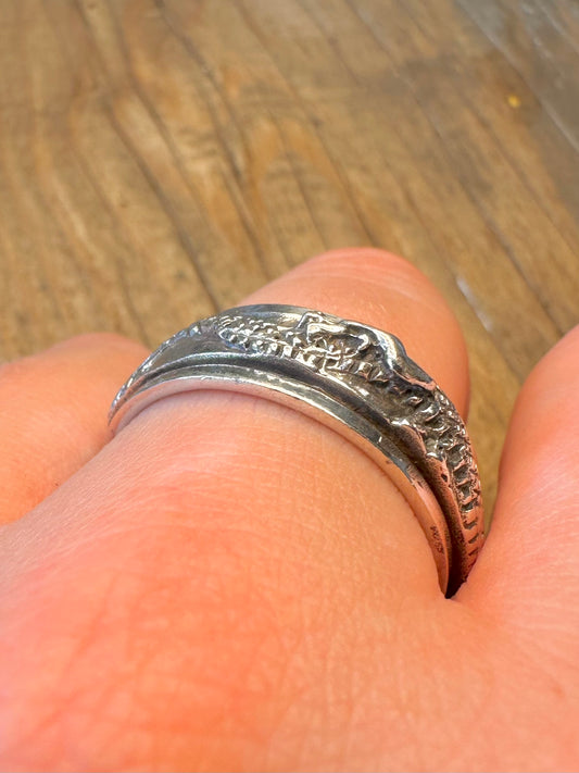 Dragon Spinner Band 925 Sterling Silver Size Z+2 1/2 Ring