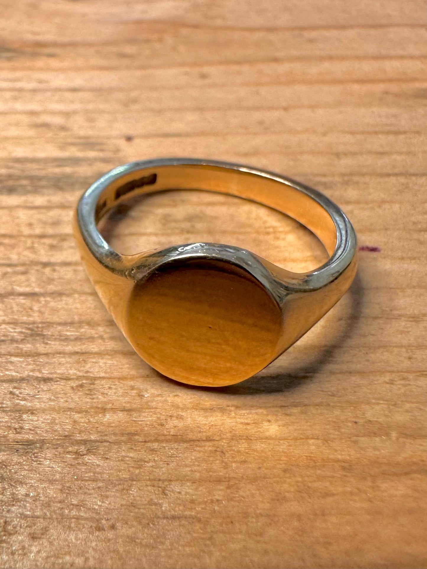 Vintage 1994 9ct Gold Signet Size M1/2 Ring