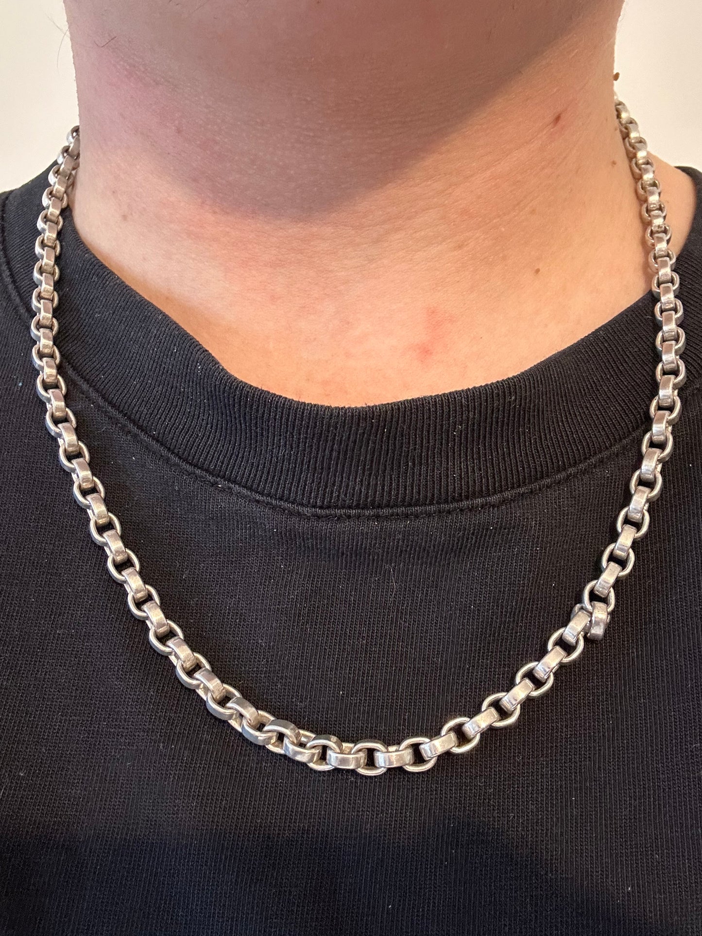 Vintage Cable Chain Heavy 925 Silver Necklace