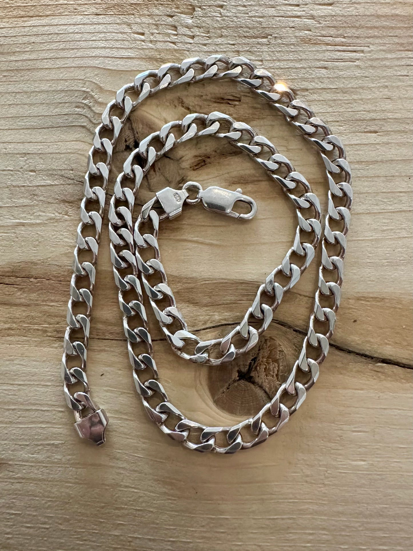 Vintage Curb Chain 925 Silver 19.8 inch Necklace