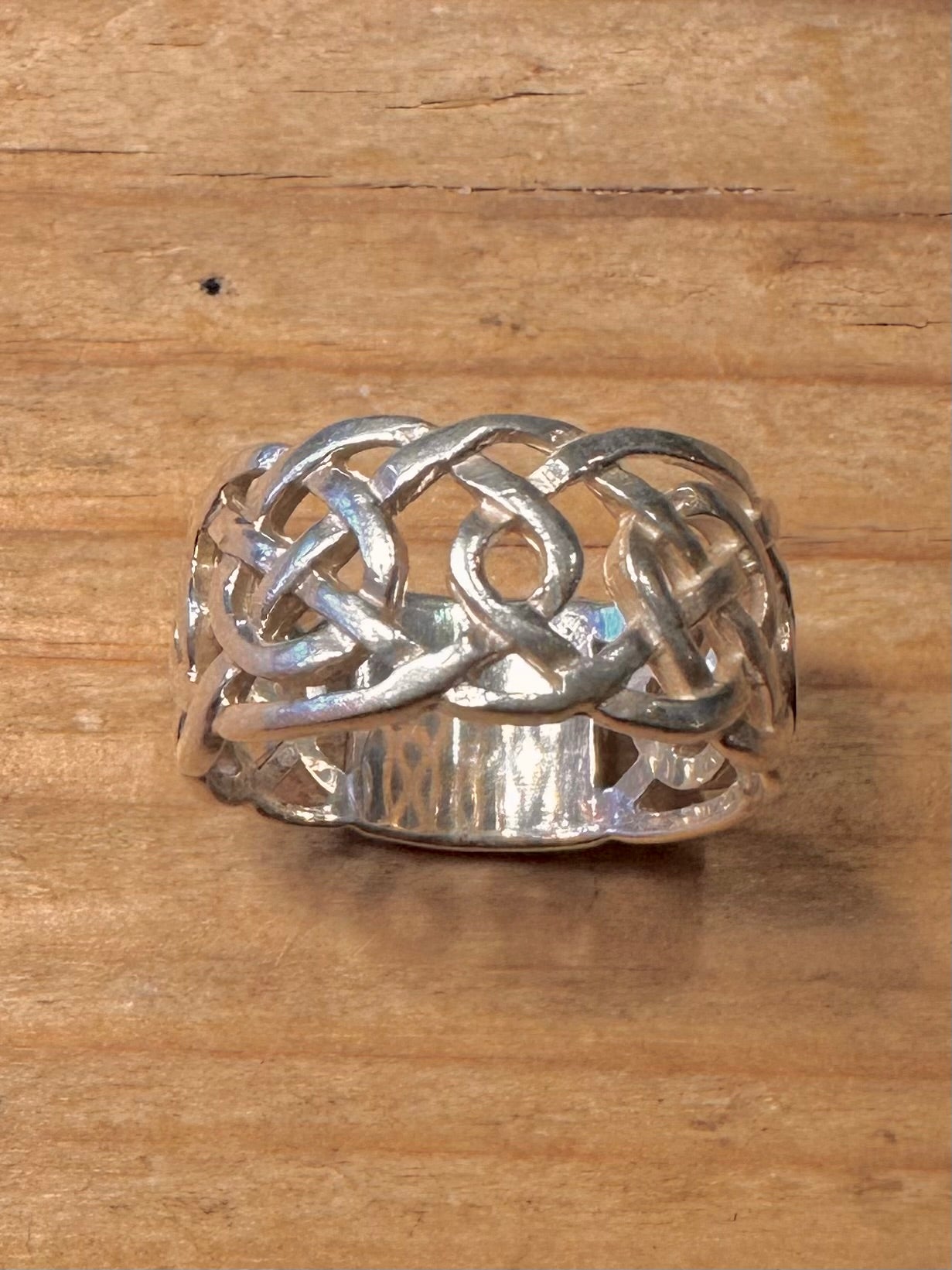 Vintage Celtic Band 925 Sterling Silver Size N1/2 Ring