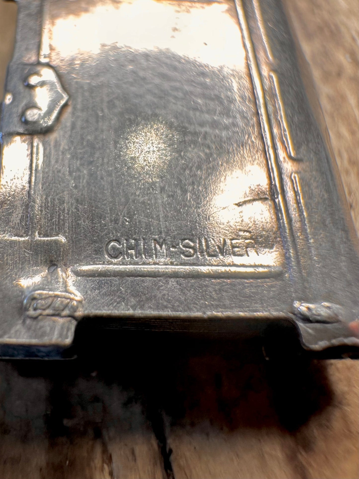 Heilige Bibel Eröffnung mit dem Vaterunser Papier Hersteller CHIM 925 Sterling Silber Anhänger