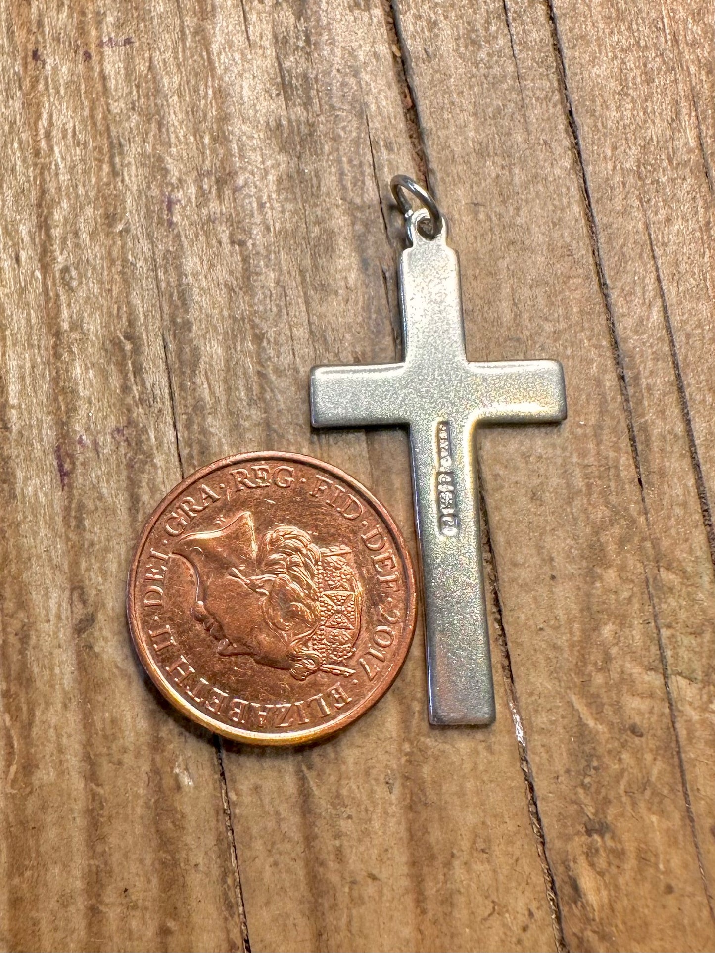 Cross 1977 Engraved 925 Sterling Silver Pendant