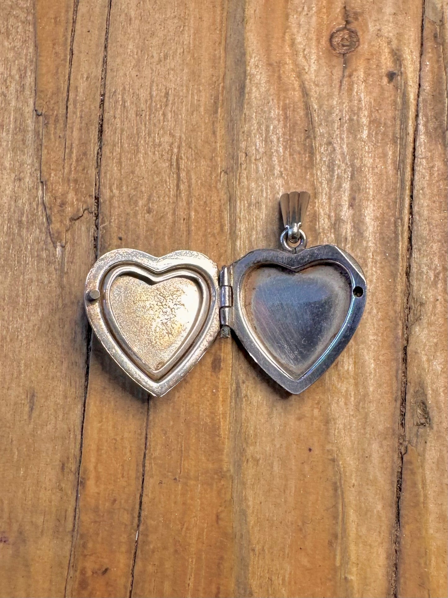 Heart Diamond-Cut Sunburst Locket 925 Sterling Silver Pendant