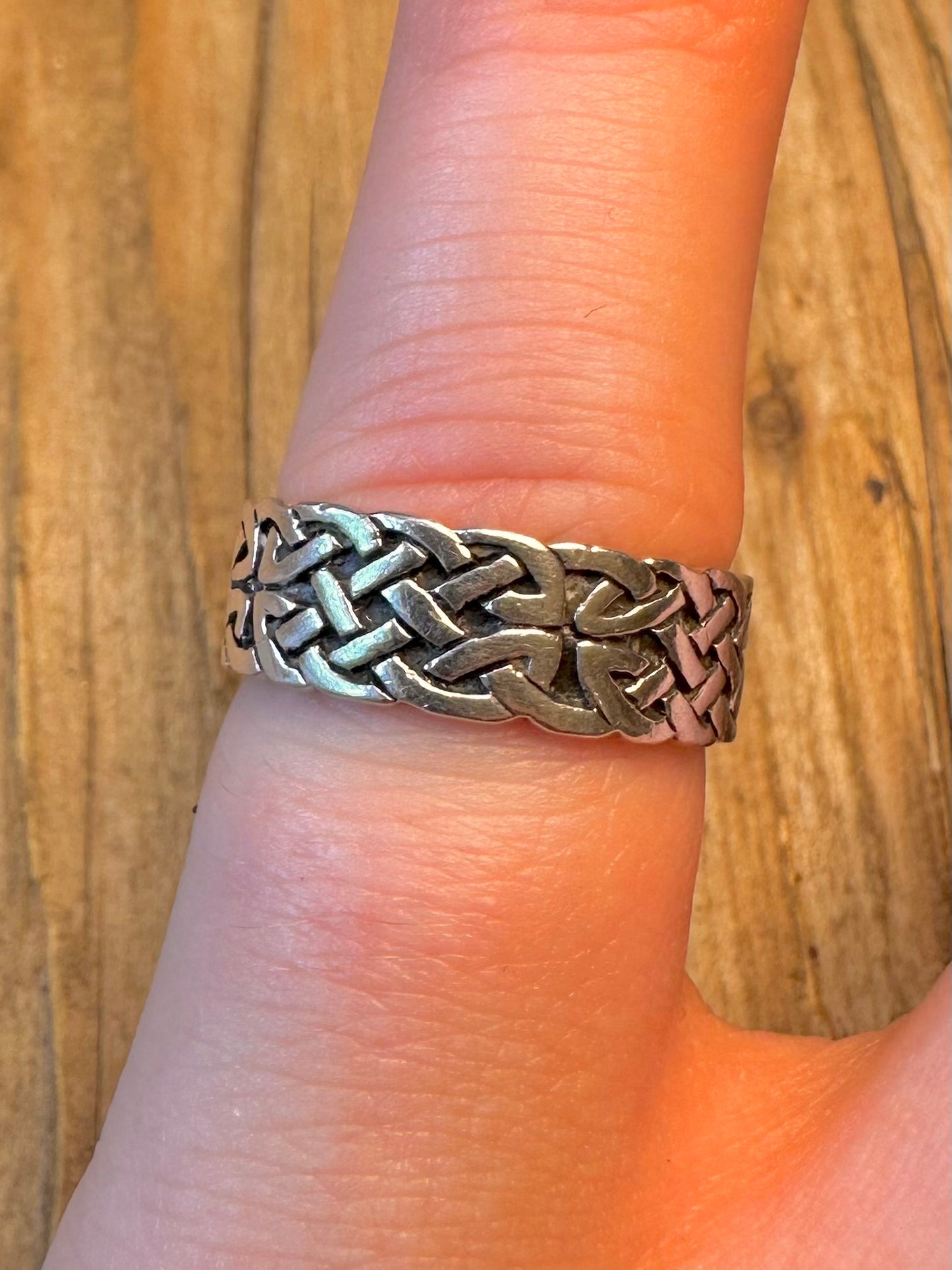 Celtic Band 925 Sterling Silver Size K1/2 Ring