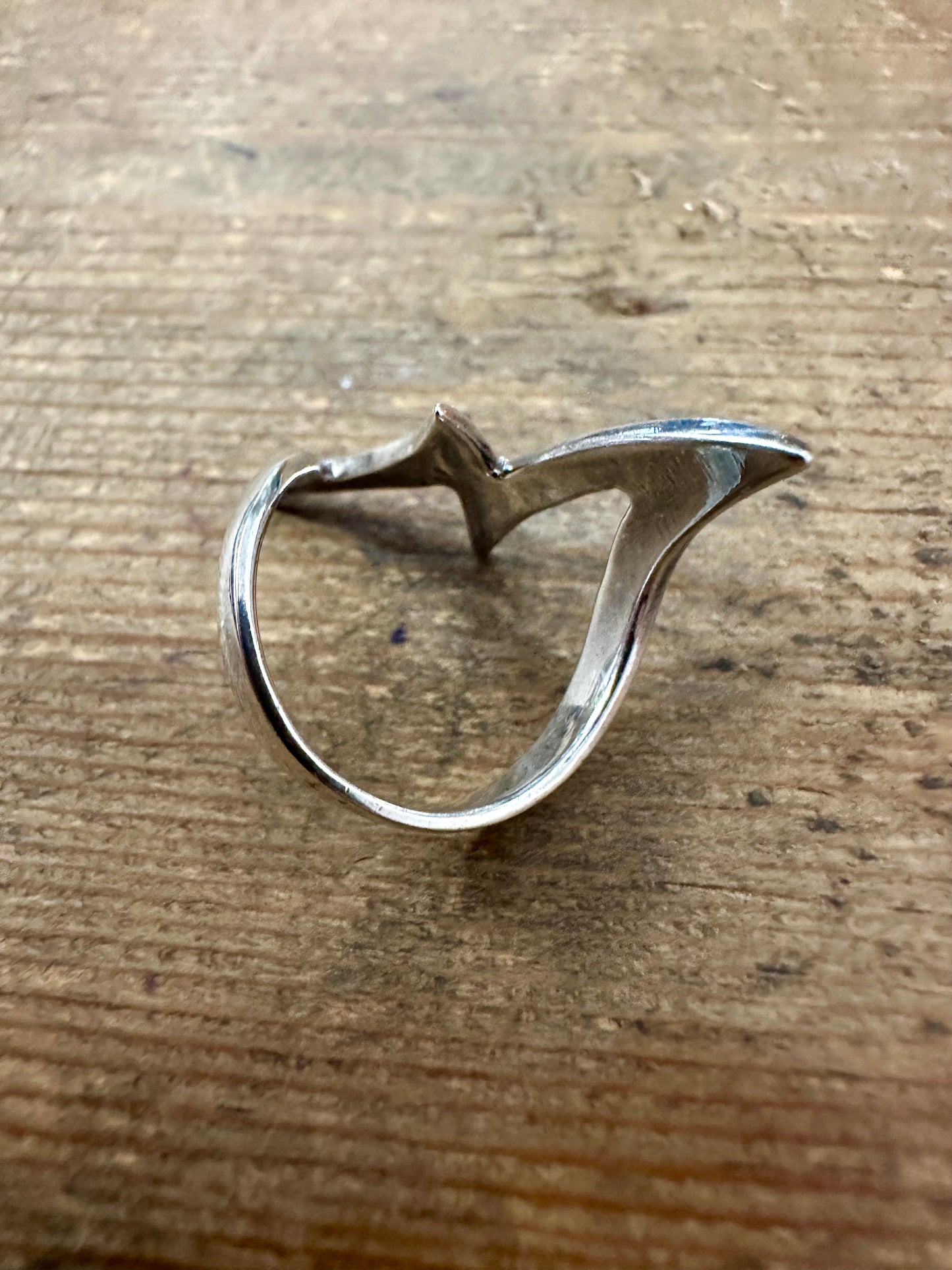 Abstract Lightning 925 Silver Size O Ring
