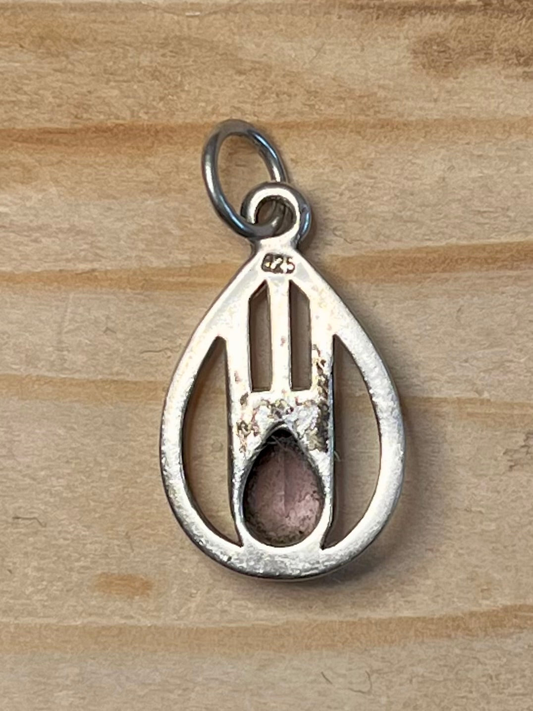 Amethyst Decorative Tear Shaped 925 Sterling Silver Pendant