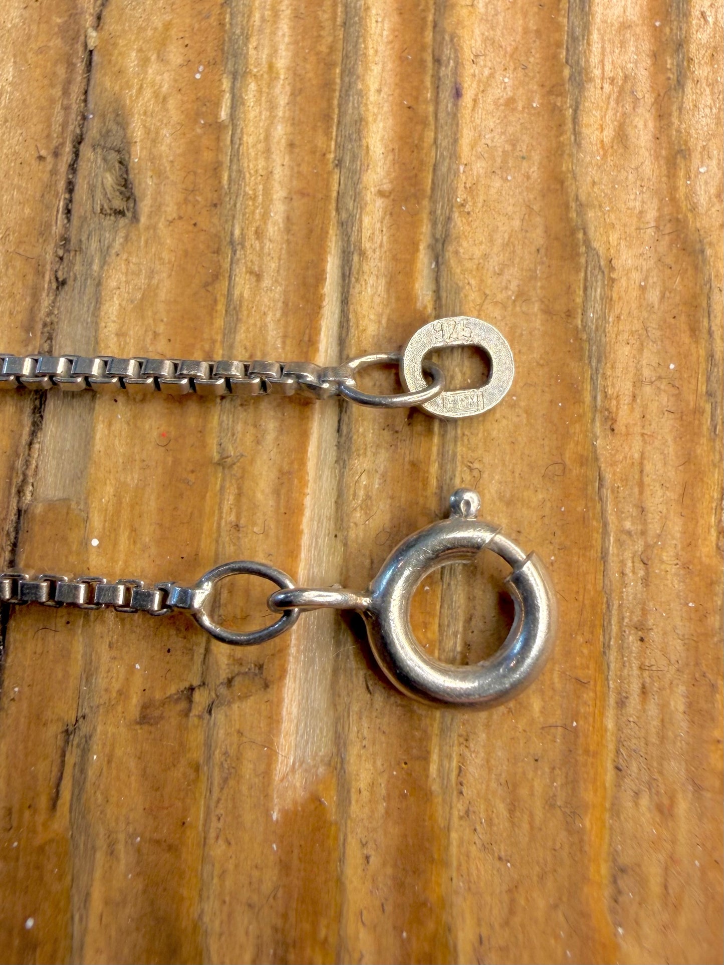 Box Chain 925 Sterling Silver 15 inch Necklace