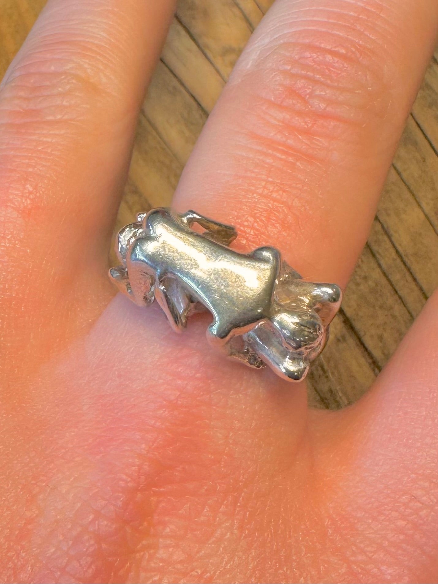 Erotisches Kama Sutra Paar 925er Sterlingsilber Ring Größe S