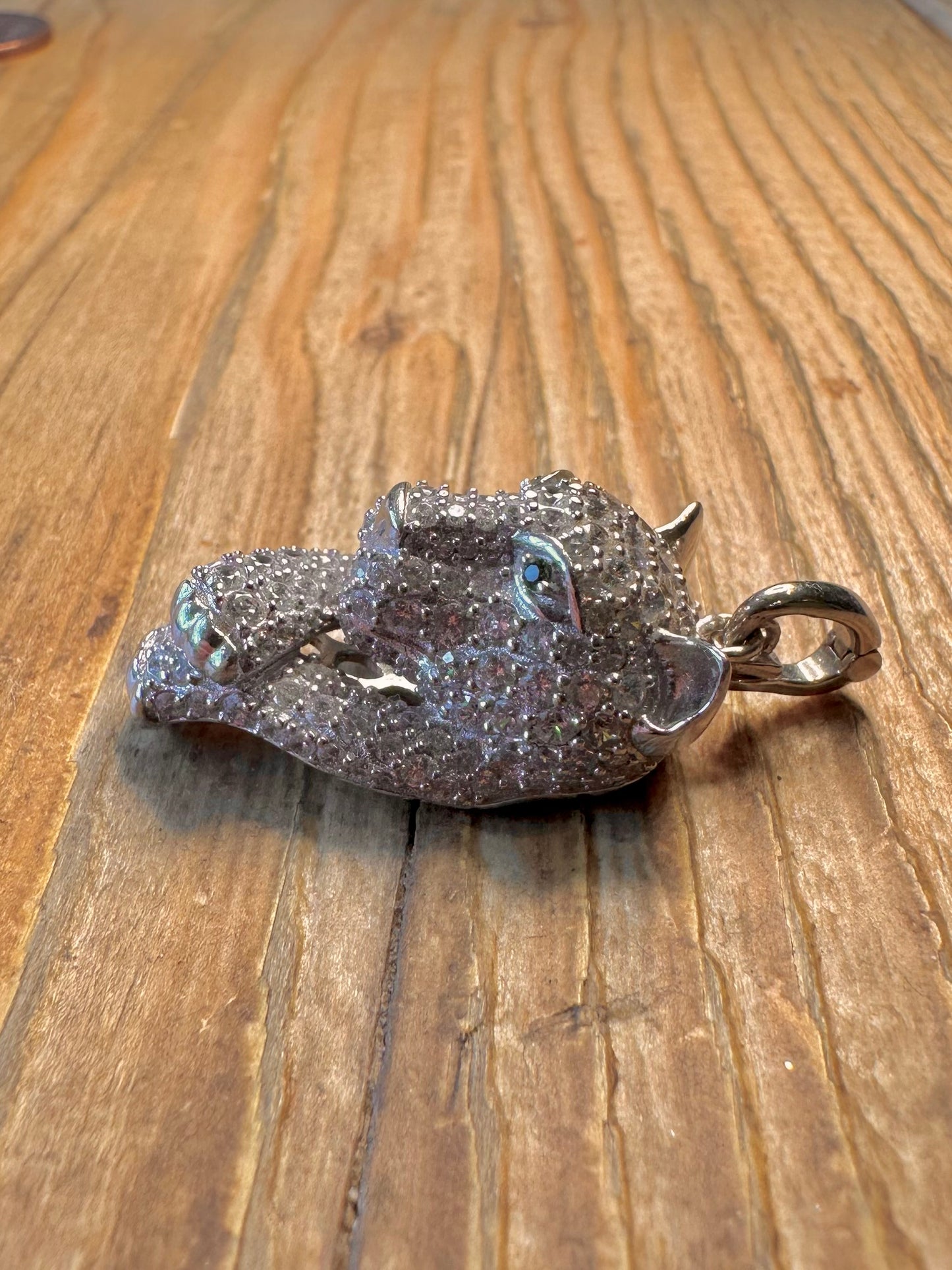Tova Panther Cubic Zirconia 925 Sterling Silver Pendant