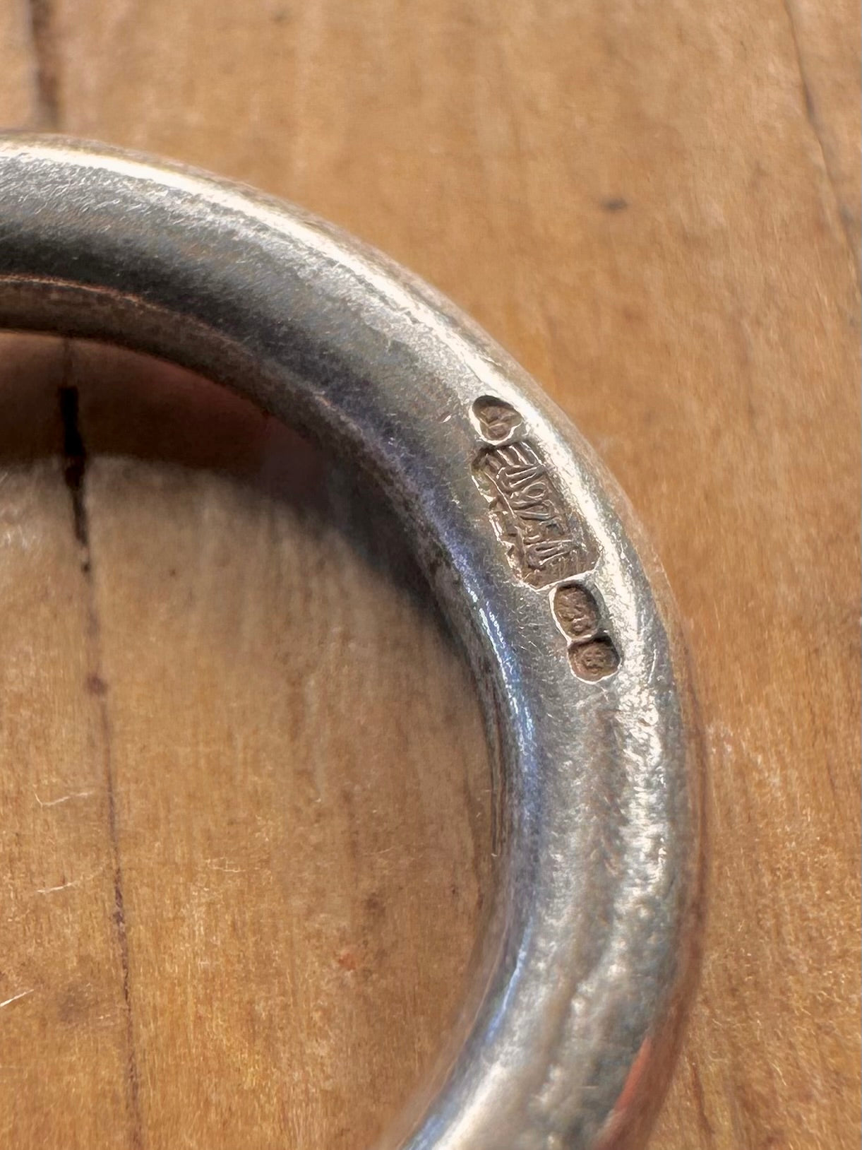 Abstrakter 1976 Querstab T-Steg 925 Sterling Silber 7,4 Zoll Armband