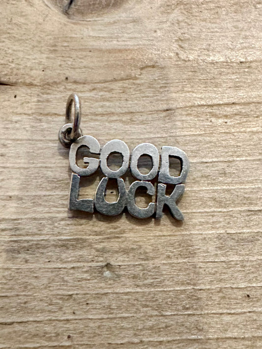 Vintage Good Luck 925 Silver Charm Pendant