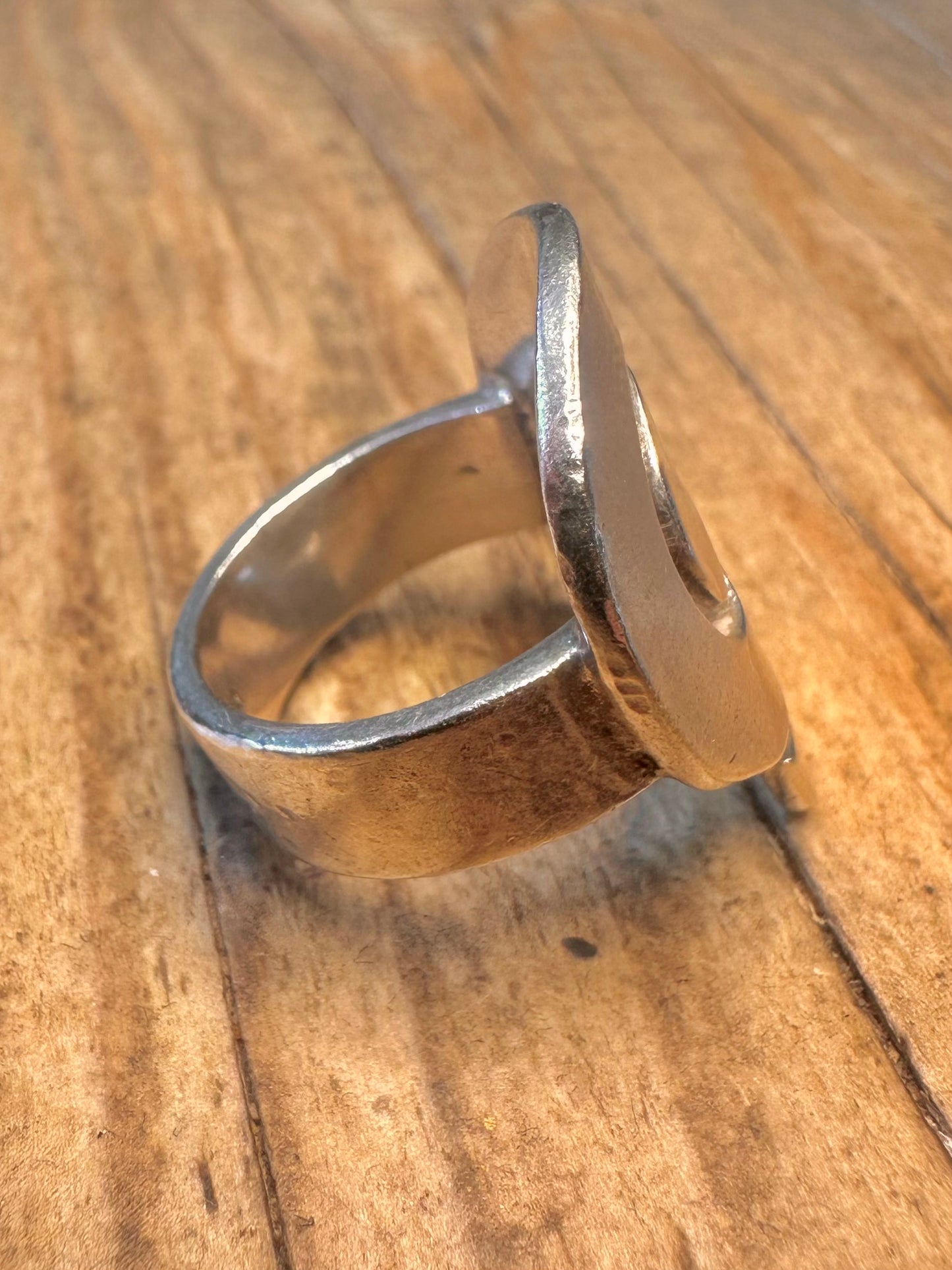 Abstrakter Wirbel 925 Sterlingsilber Ring Gr. L