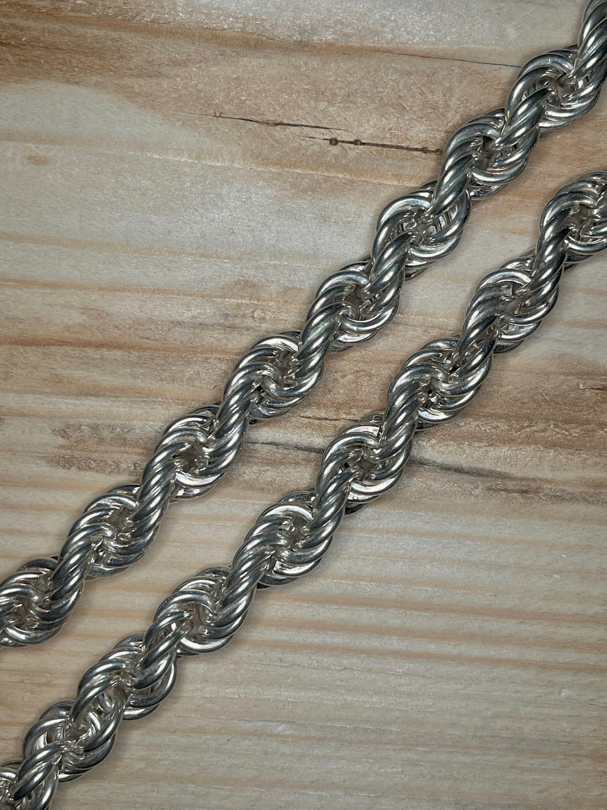 Chunky Twisted Rope Chain 925 ITALY Sterling Silver 16.5 inch Necklace
