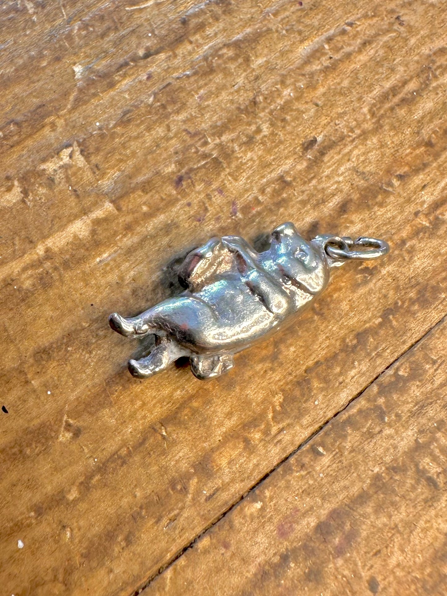 Victorian Style Lucky Pig 925 Sterling Silver Charm Pendant