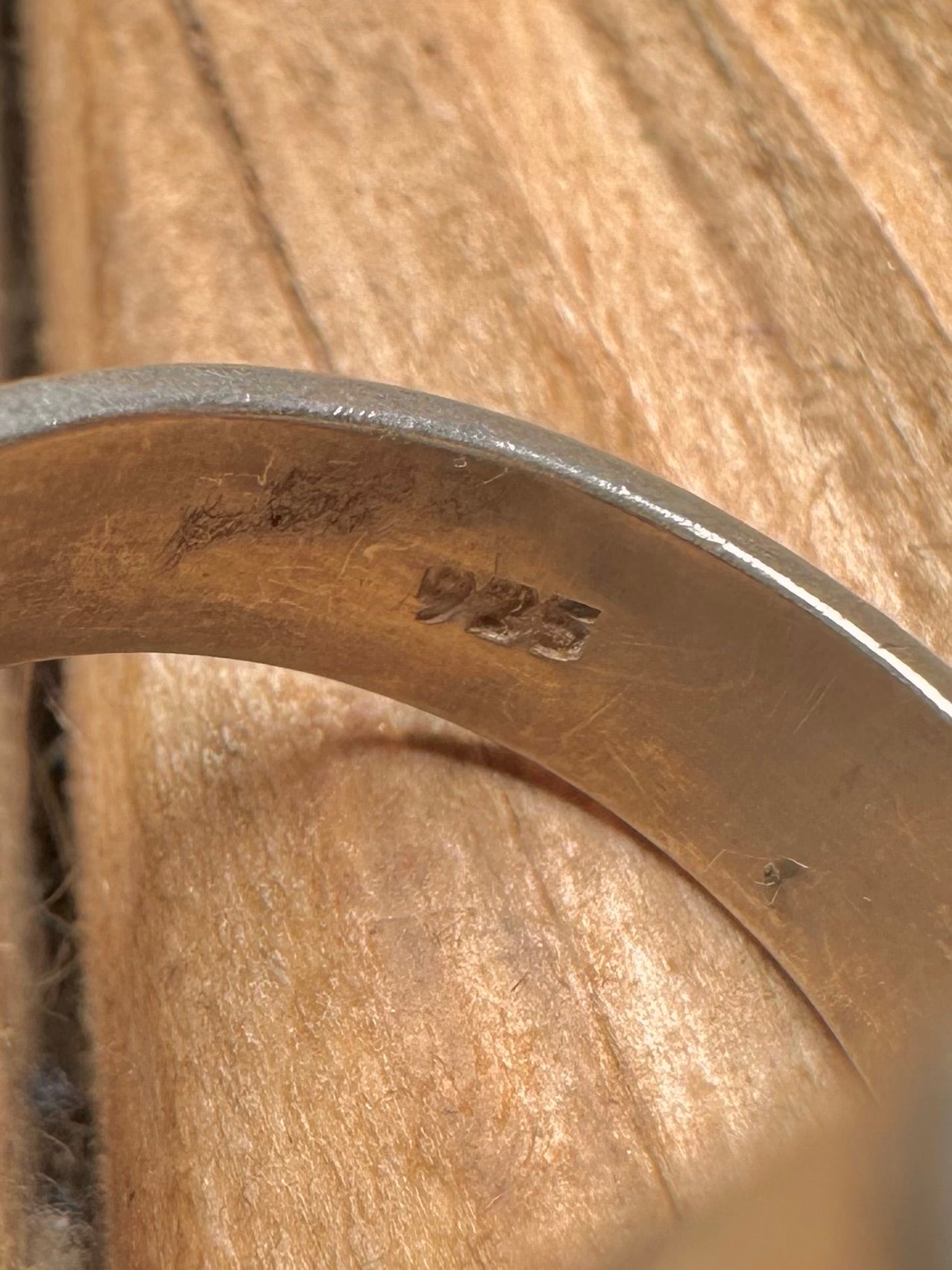 Abstract Purple Amethyst 925 Sterling Silver Size N Ring