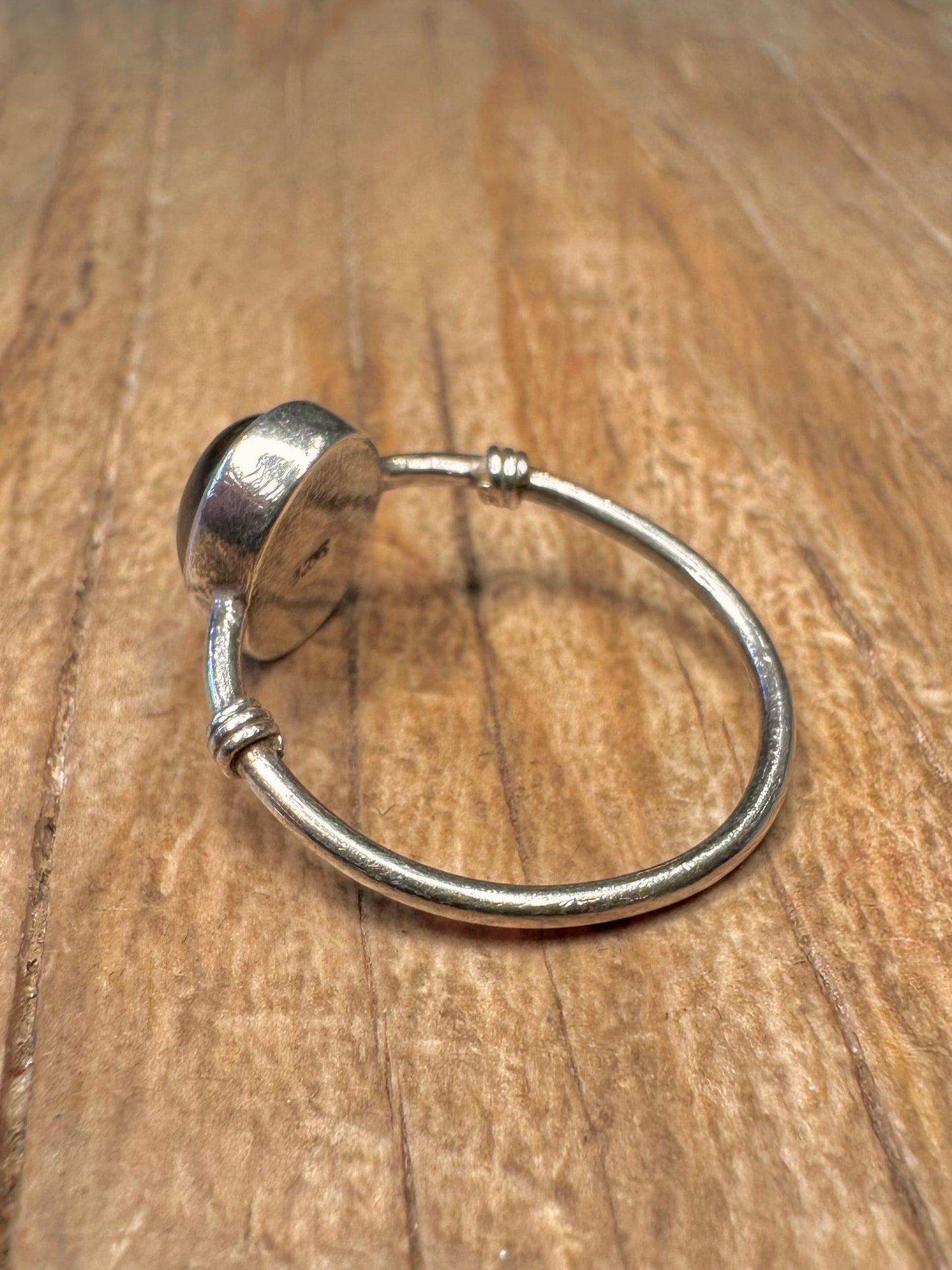 Vintage Tigers Eye 925 Sterling Silver Size L Ring